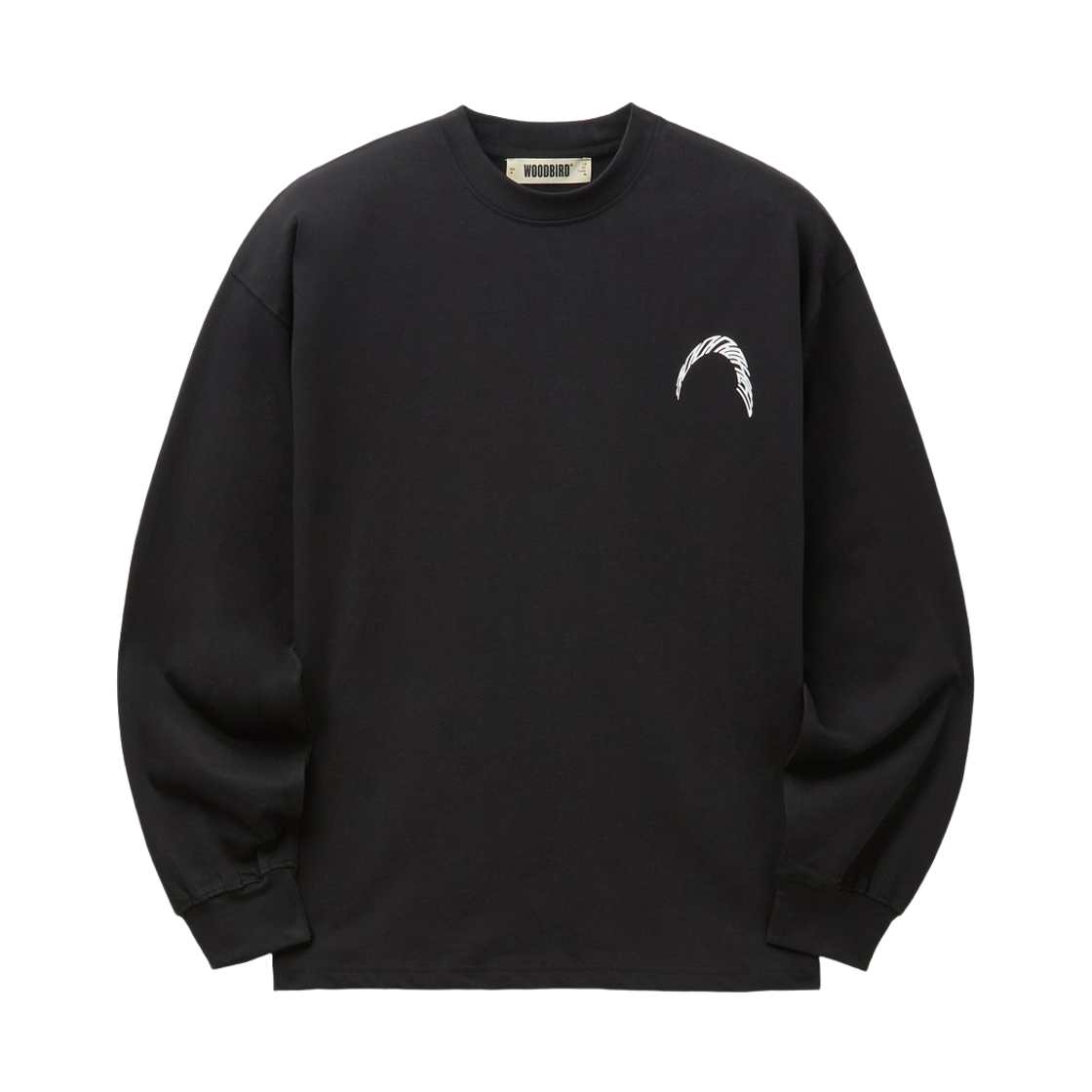 시리즈 우드버드 더블유비 빔 긴팔 워프 티셔츠 블랙(Series Woodbird Wbbeam Ls Warp Tee Black)