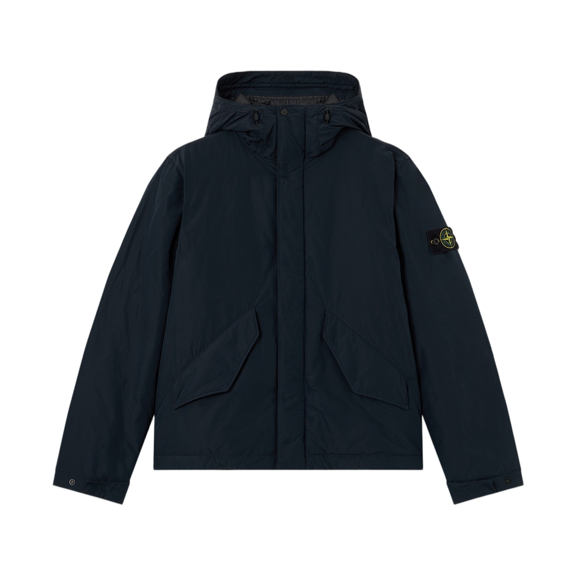 L2S1541000-10S0A26-V0020 Stone Island 4100010 Micro Twill Padded Hooded Jacket with Anti-Drop Navy Blue - 26FW