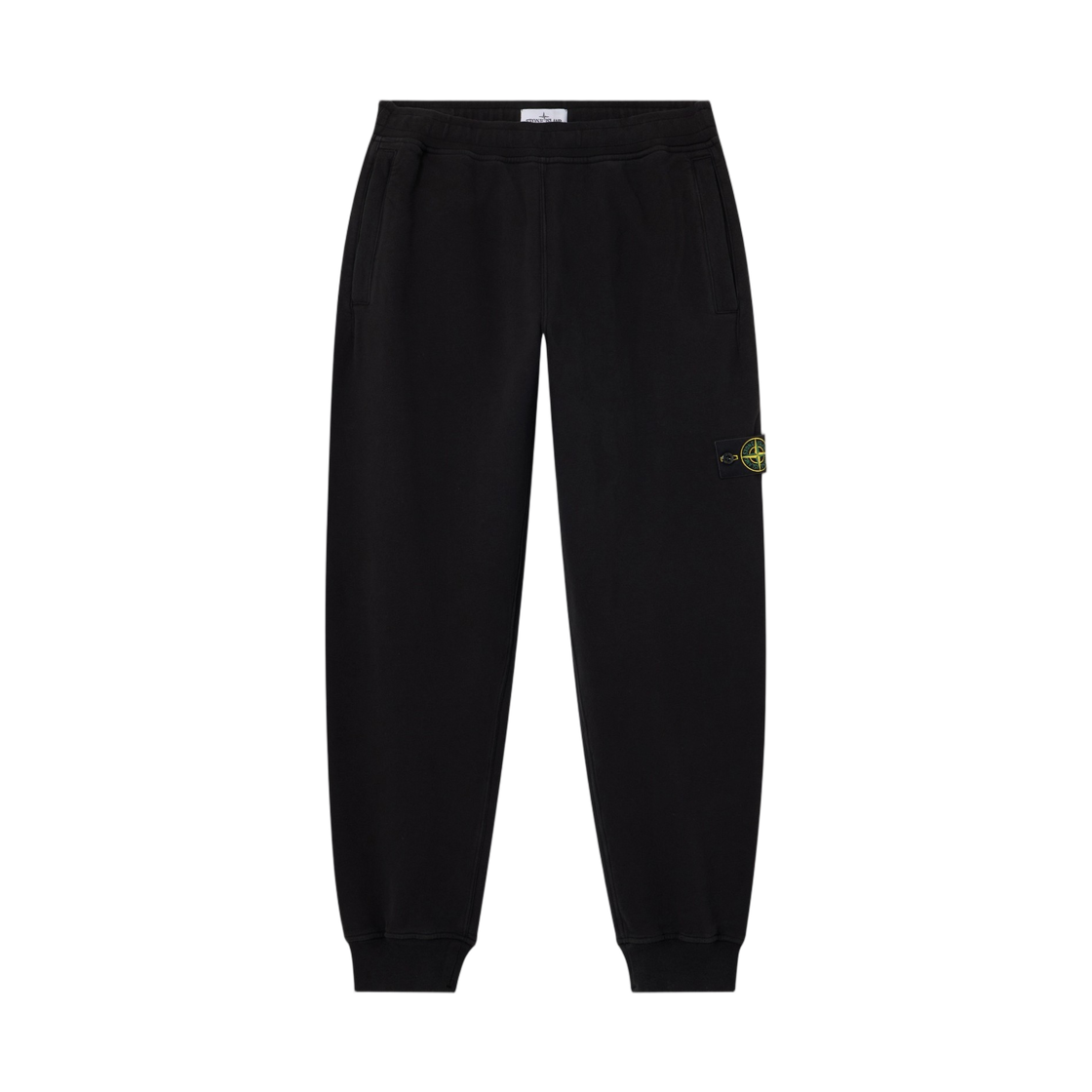 L2S1562000-12S0A20-V0029 Stone Island 6200012 Brushed Organic Cotton Fleece Regular-Fit Joggers with Ribbed Cuffs Black - 26FW