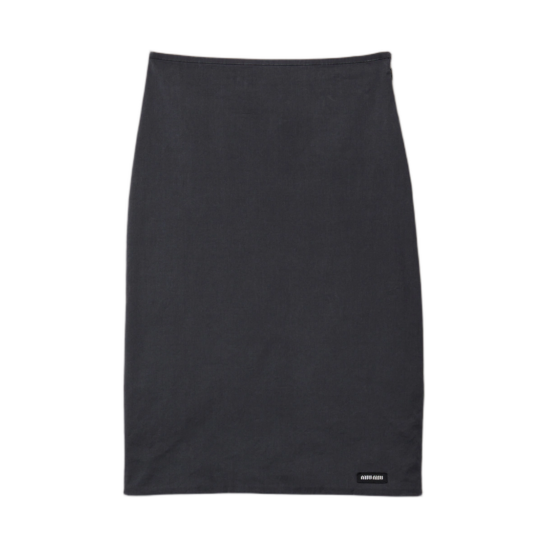 MG2776-6472-F0002 (W) Miu Miu Stretch Poplin Skirt Black