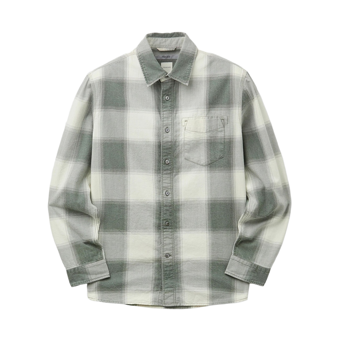 시리즈 스노우 워싱 체크 셔츠 스탠더드핏 브라운(Series Snow-Washed Check Shirt Standard Fit Brown)
