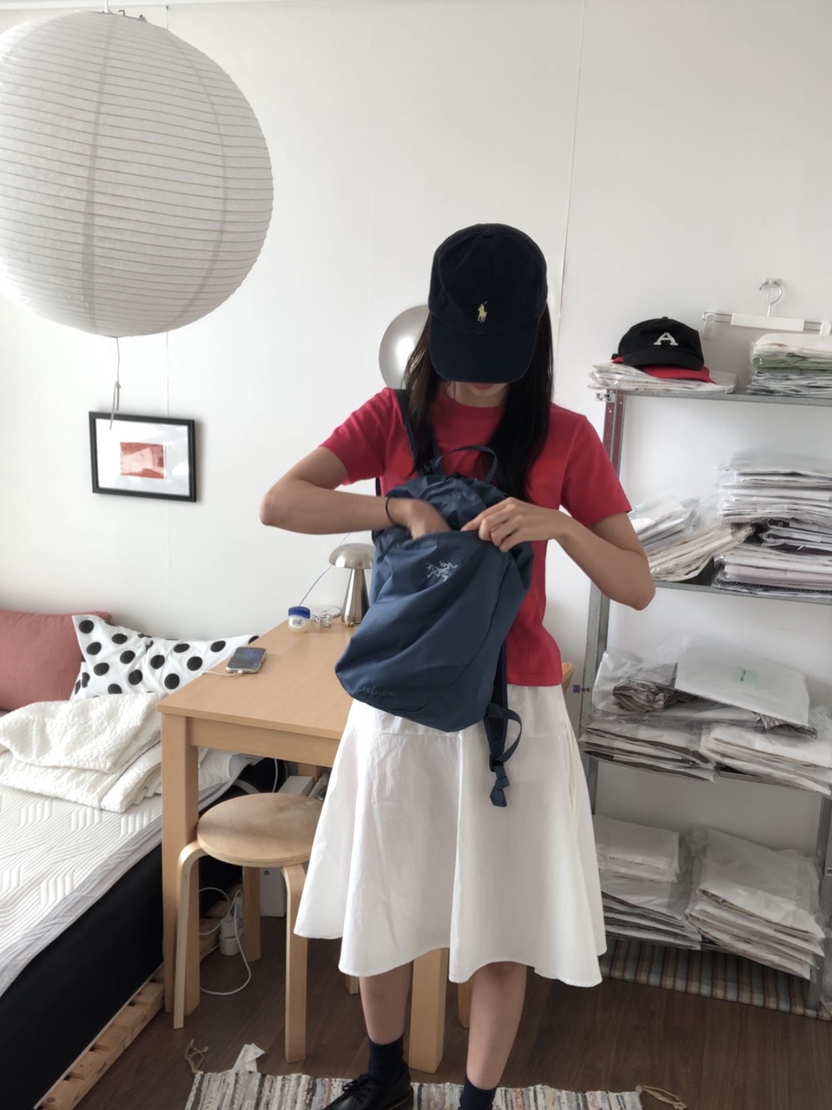 [KREAM 단독] Safarispot Basic Safari T-Shirt Red 착용 스타일 - 3