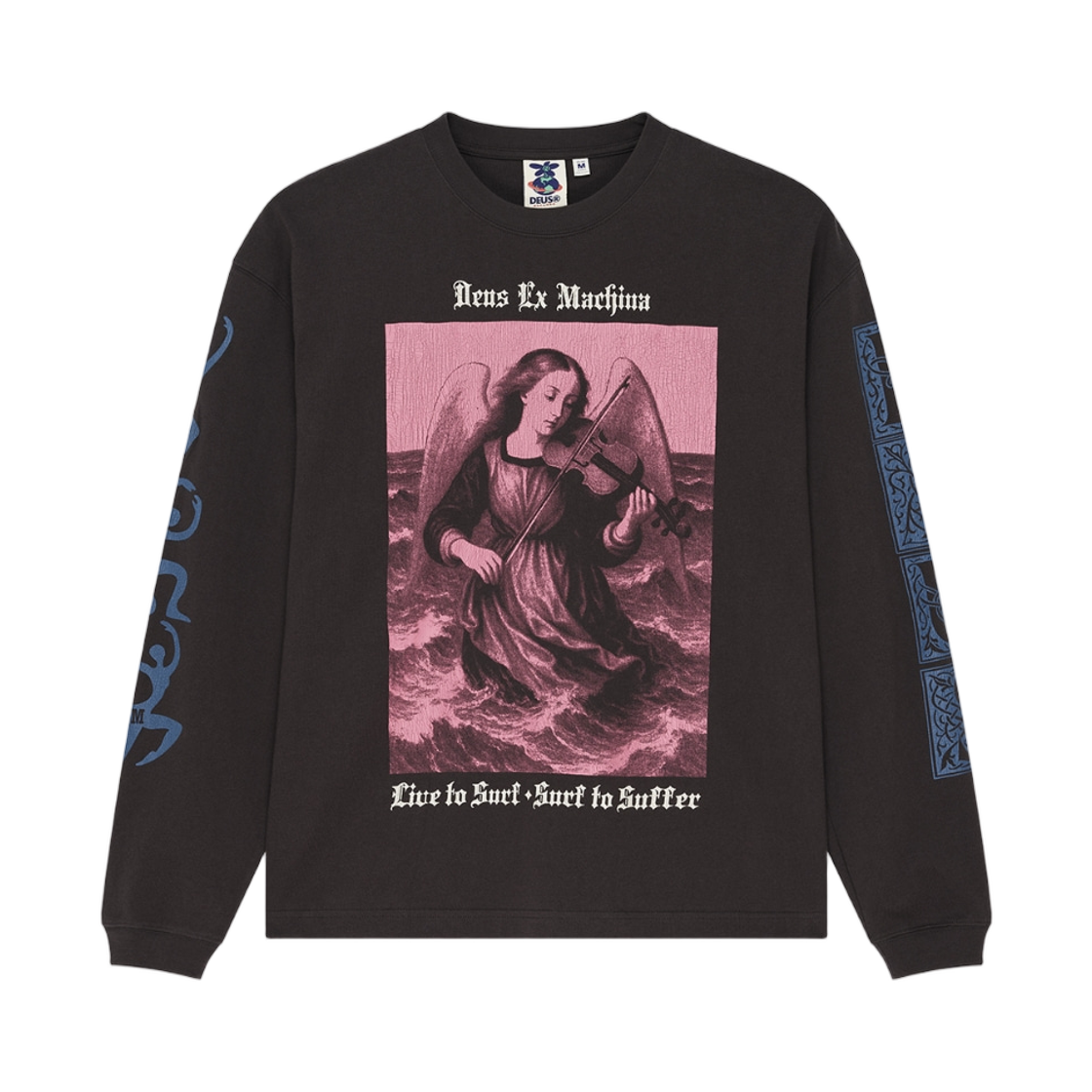 - Deus Ex Machina Swell Maps OS L/S T-Shirt Charcoal