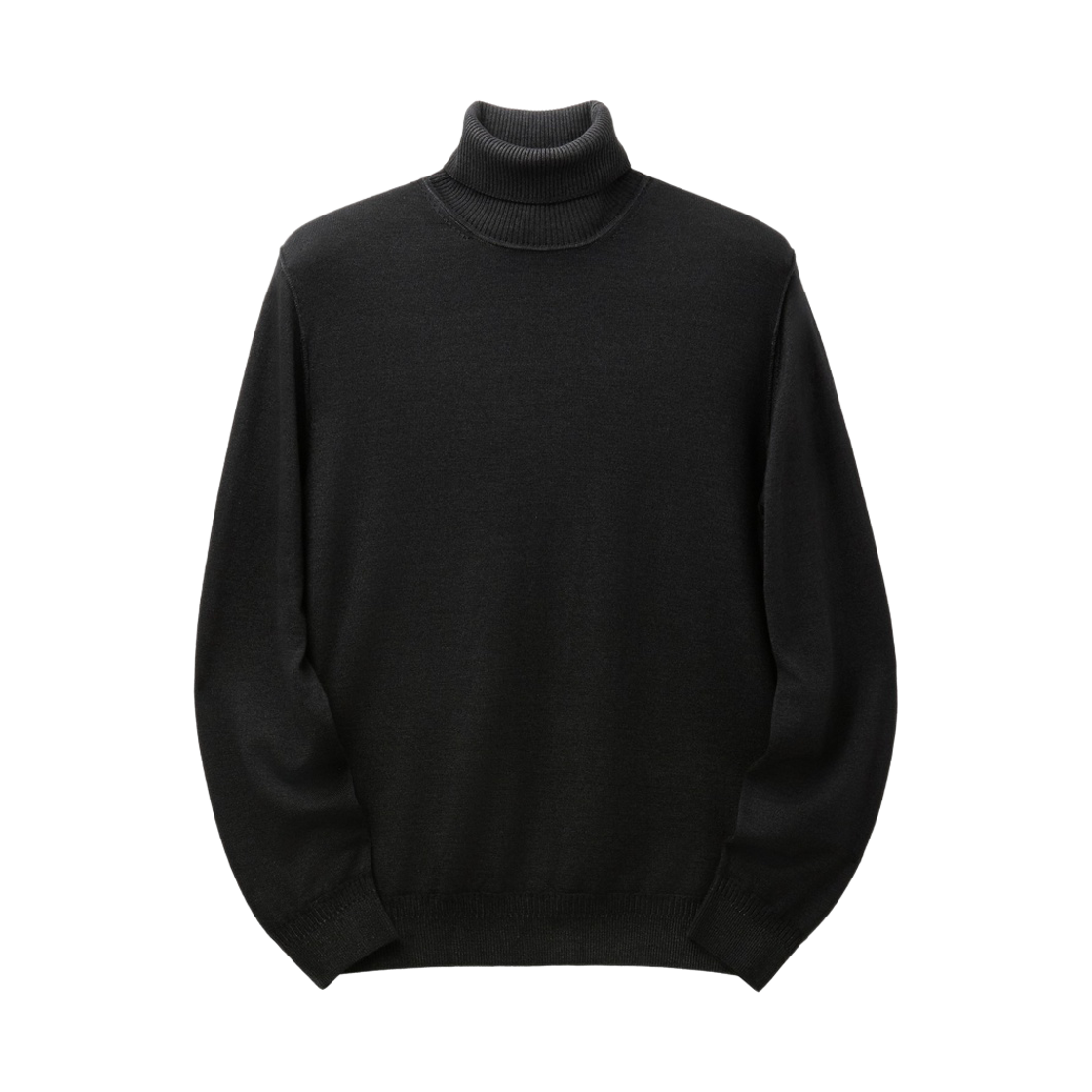 시리즈 울 다잉 터틀넥 스웨터 블랙(Series Wool-Dyed Turtleneck Sweater Black)