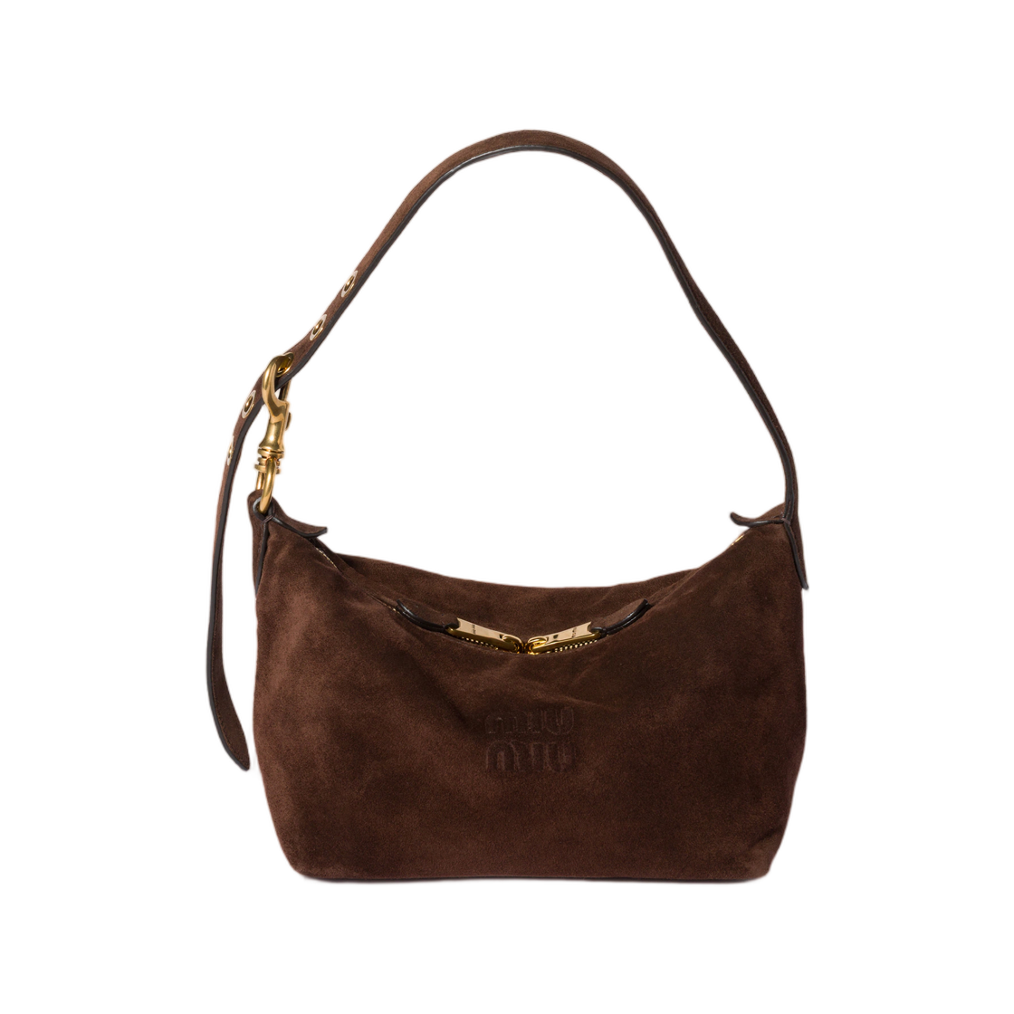 5BC216-2CSS-F0003 Miu Miu Spirit Suede Bag Dark Brown