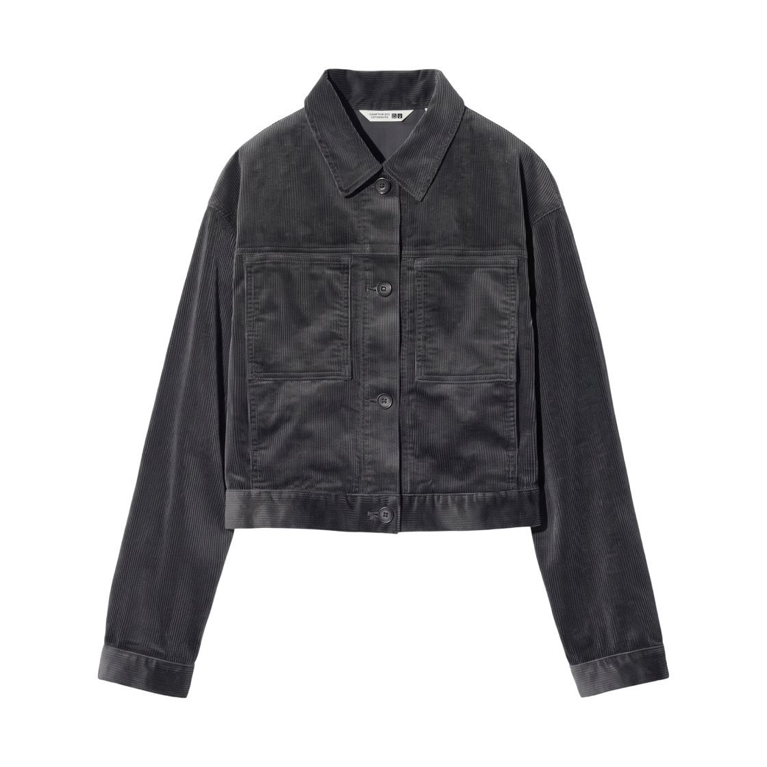 488200-08 (W) Uniqlo x Comptoir des Cotonniers Corduroy Short Jacket Dark Grey