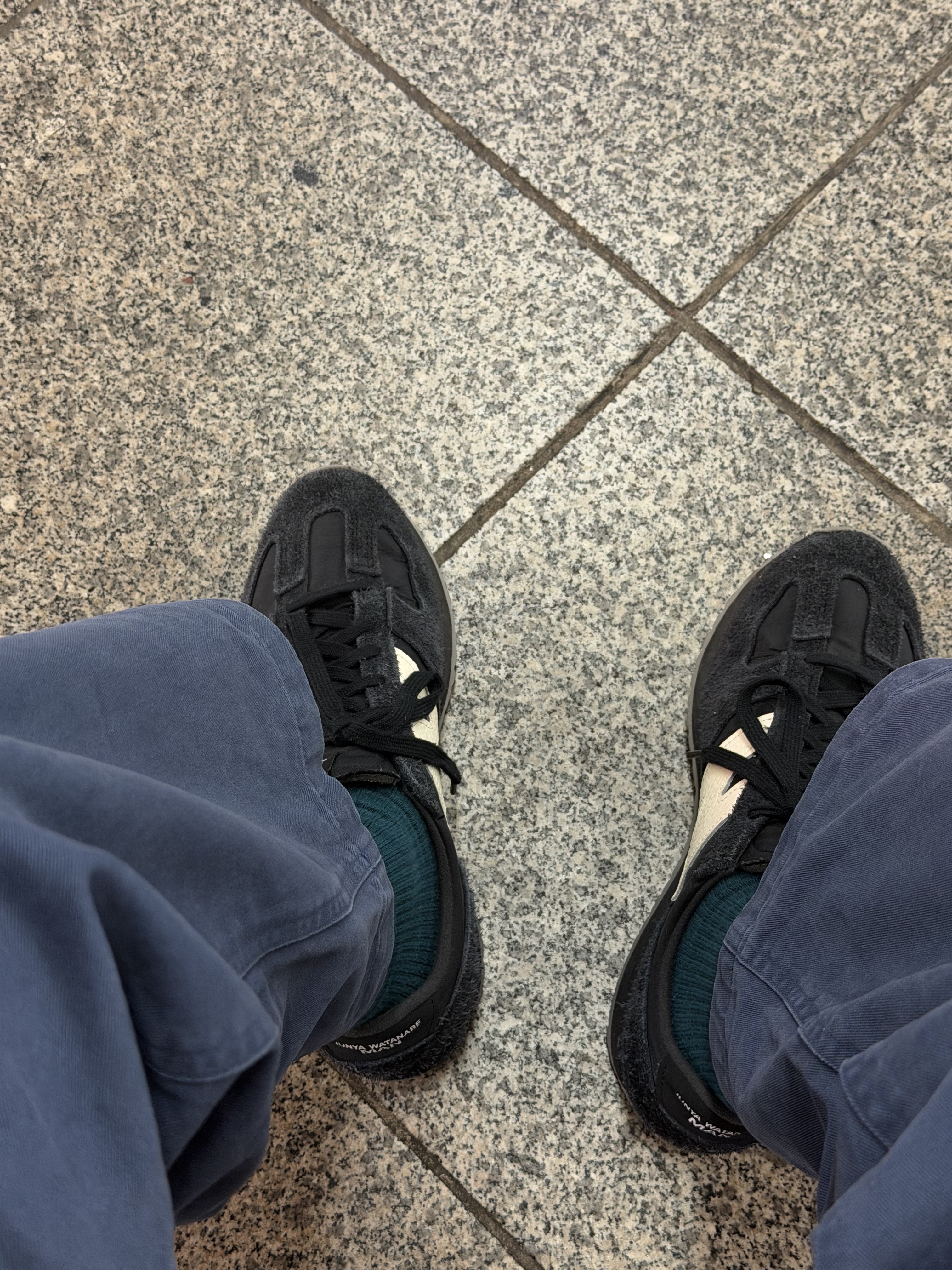 New Balance x Junya Watanabe Man 471 Black 착용 스타일 - 2