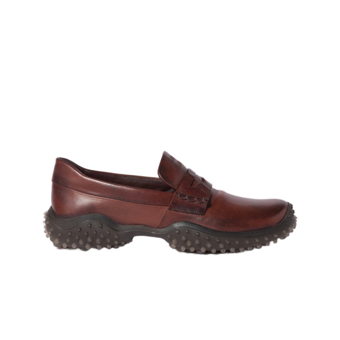 5S814E-5OD-F0201 (W) Miu Miu Leather Loafers Coffee