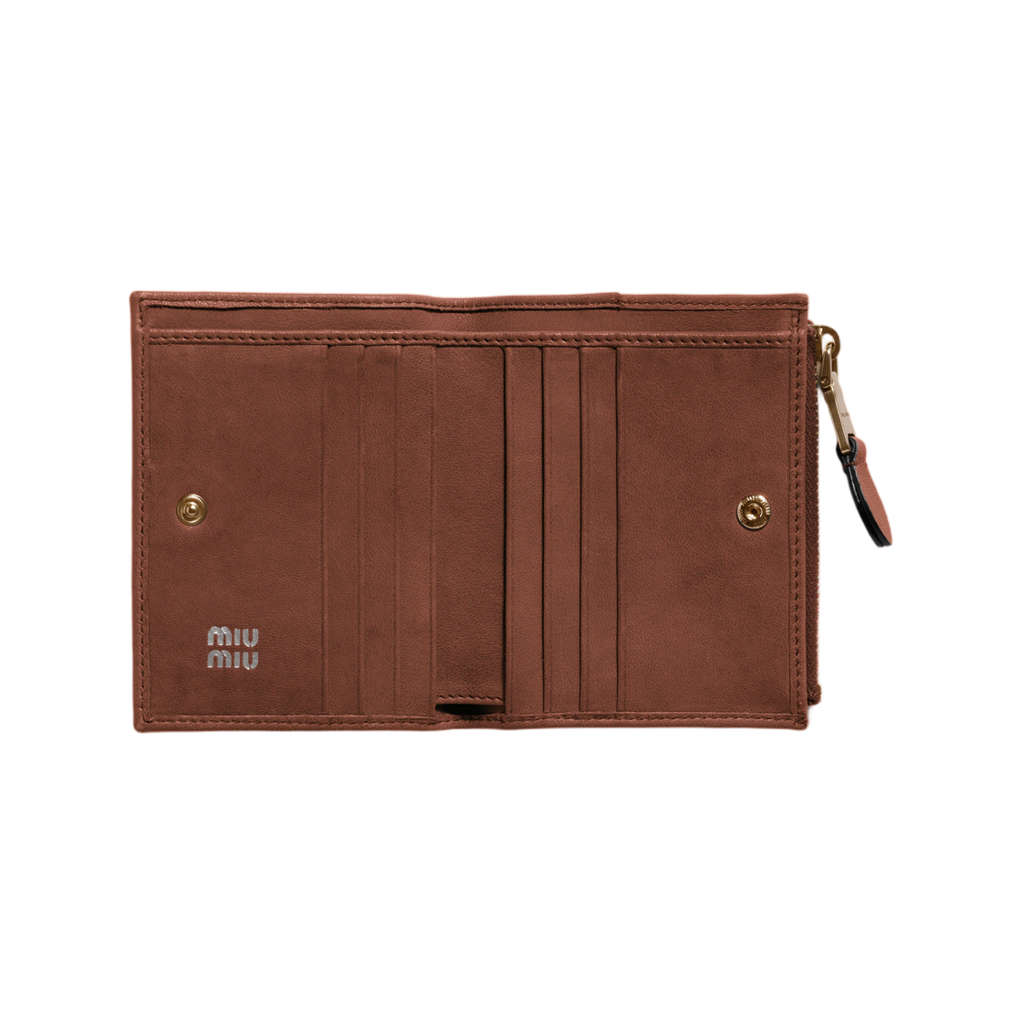 미우 미우 스몰 레더 월렛 오크(Miu Miu Small Leather Wallet Oak) - 2