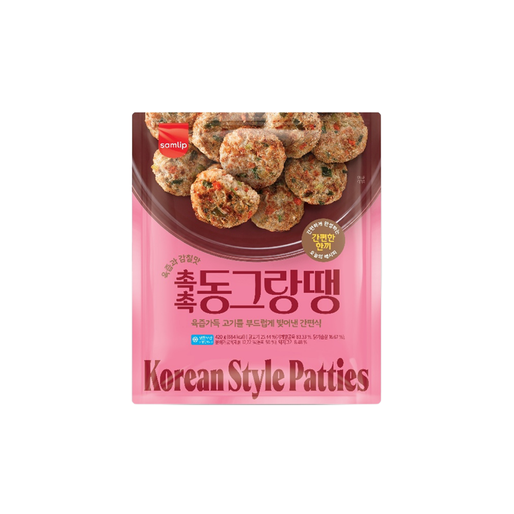 삼립 촉촉 동그랑땡 420g 2봉(Samlip Moist Donggeurangttaeng (Meat Patties) 420g (2 Packs))