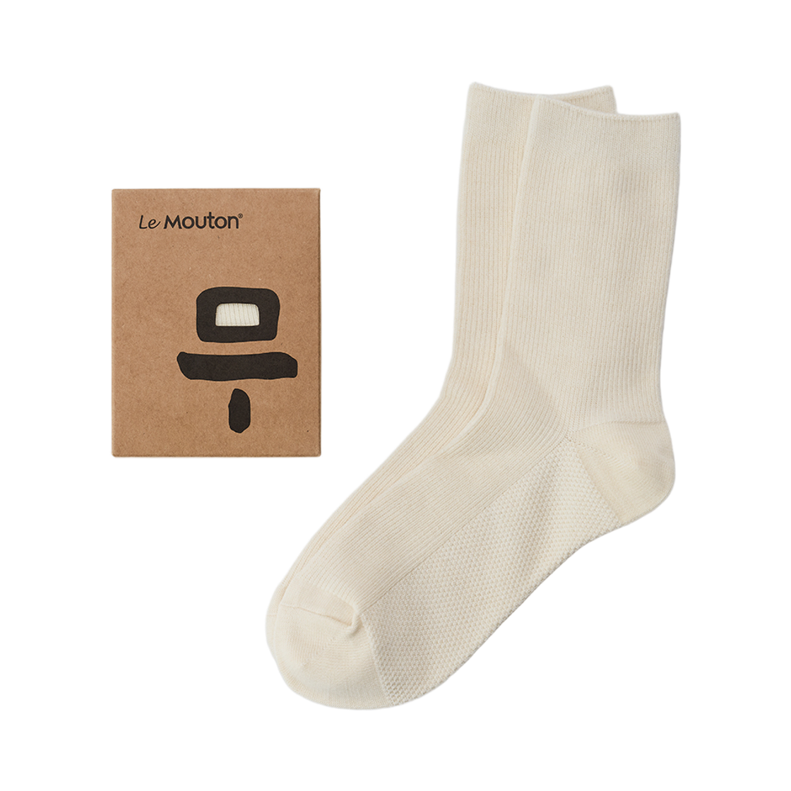 LMACC-SK02 [6% 적립] LeMouton Mu Ribbed Knit Wool Socks