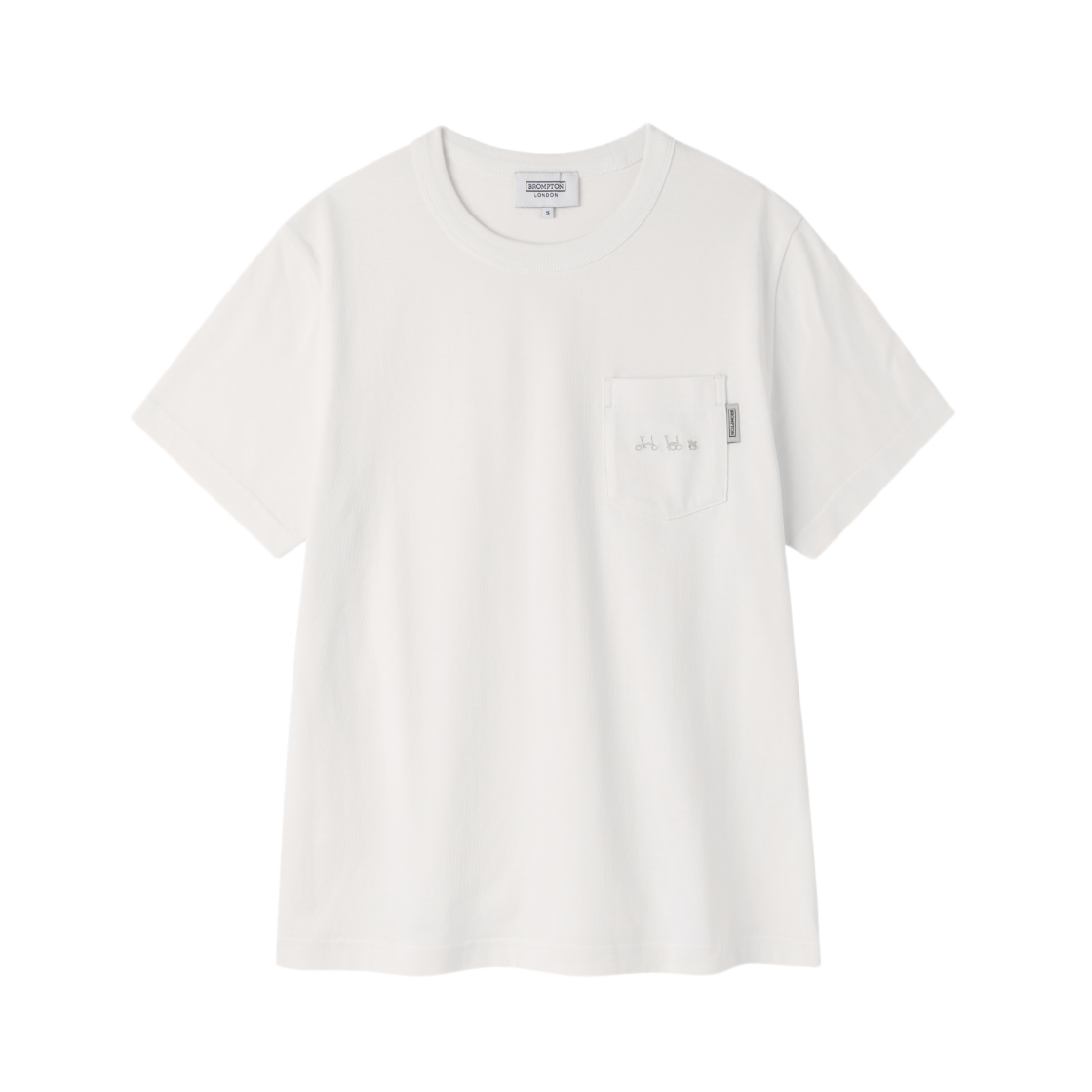 P265UTS101011 BROMPTON LONDON Basic Half Sleeve T-Shirt O White