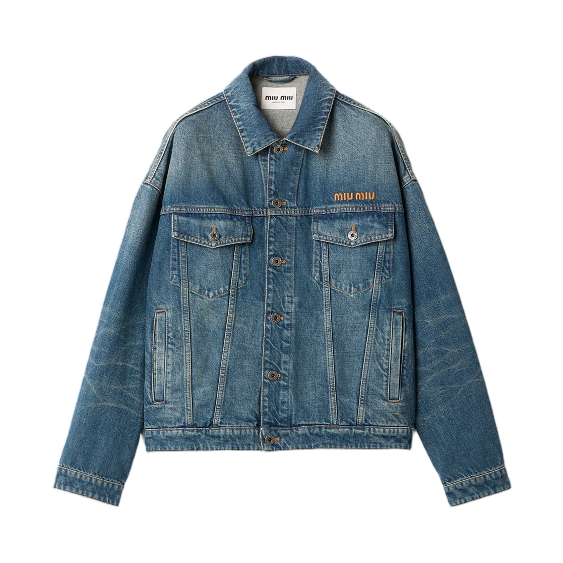 GWB195-1O6K-F0008 (W) Miu Miu Denim Blouson Jacket Navy