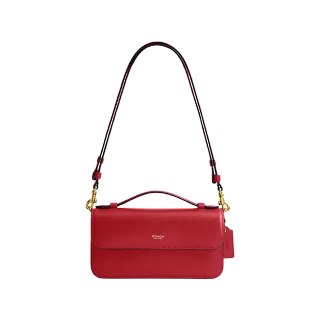 CCY30-B4POP Coach New York Elora Top Handle Crossbody Bag Brass Poppy