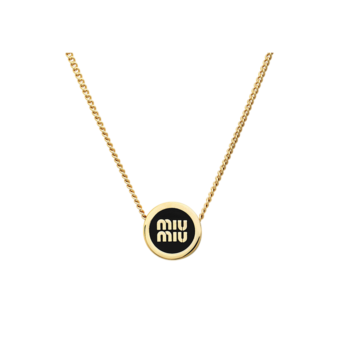 [25% 쿠폰] (W) 미우 미우 메탈 네클리스 블랙([25% 쿠폰] (W) Miu Miu Metal Necklace Black)