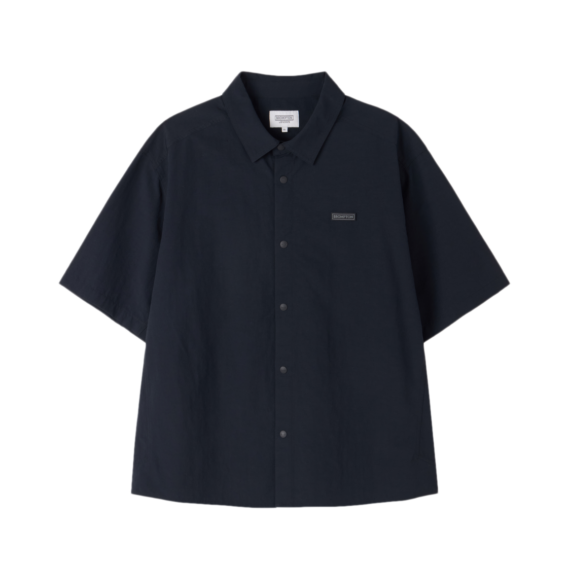 P262MSH182099 BROMPTON LONDON Taslan Half Sleeve Shirt Black