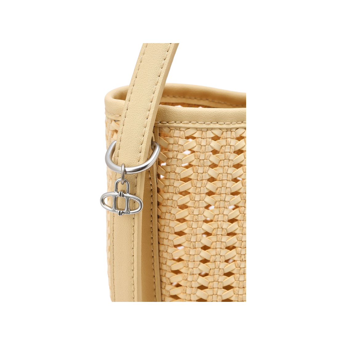 아떼 바네사브루노 액세사리 라이트베이지 파니에 메쉬 숄더백L AABA6E841Y1(Athe Vanessabruno Acc Panier Light Beige Panier Mesh Shoulder Bag L Light Yellow) - 5