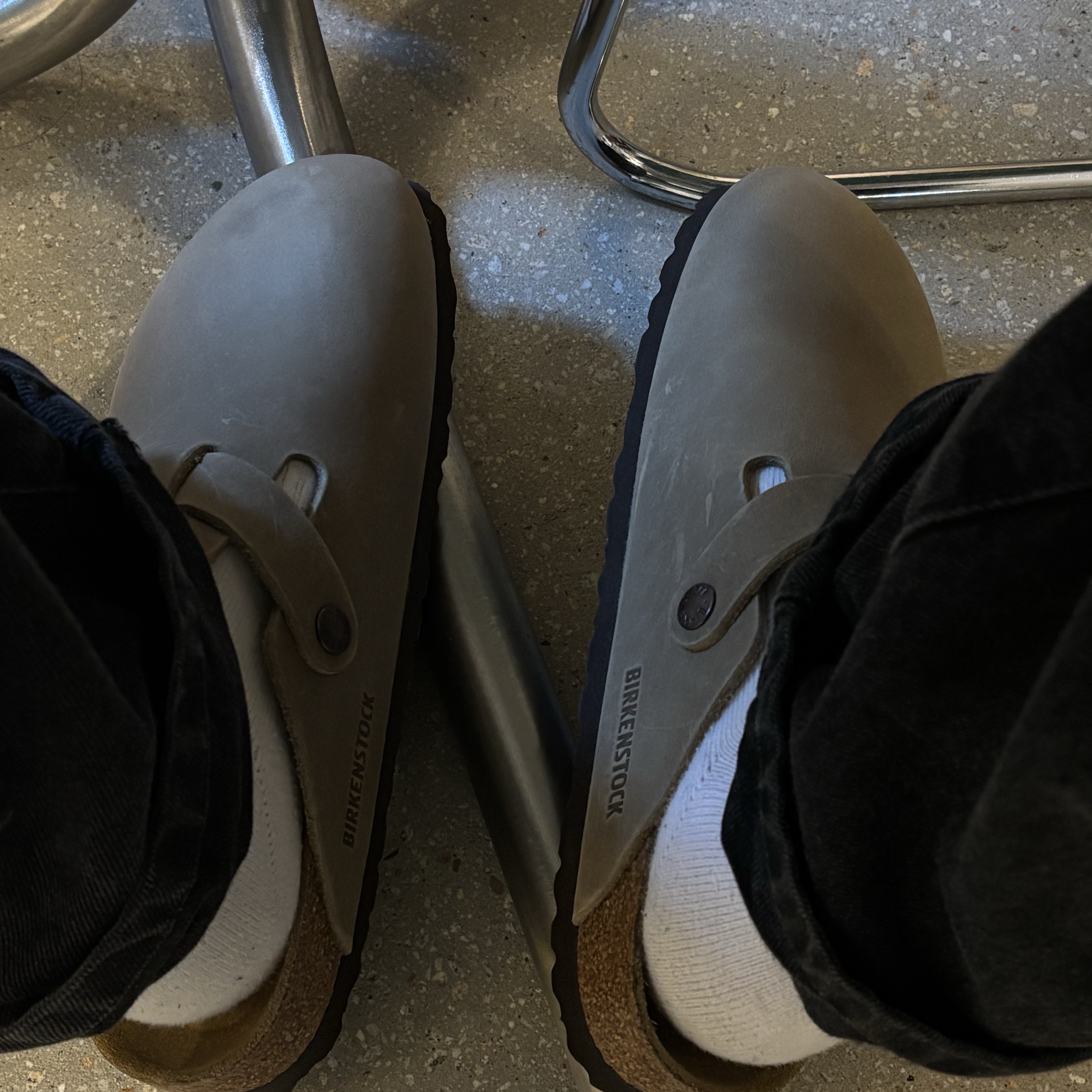 Birkenstock Boston Oiled Leather Tobacco Brown - Narrow 착용 스타일