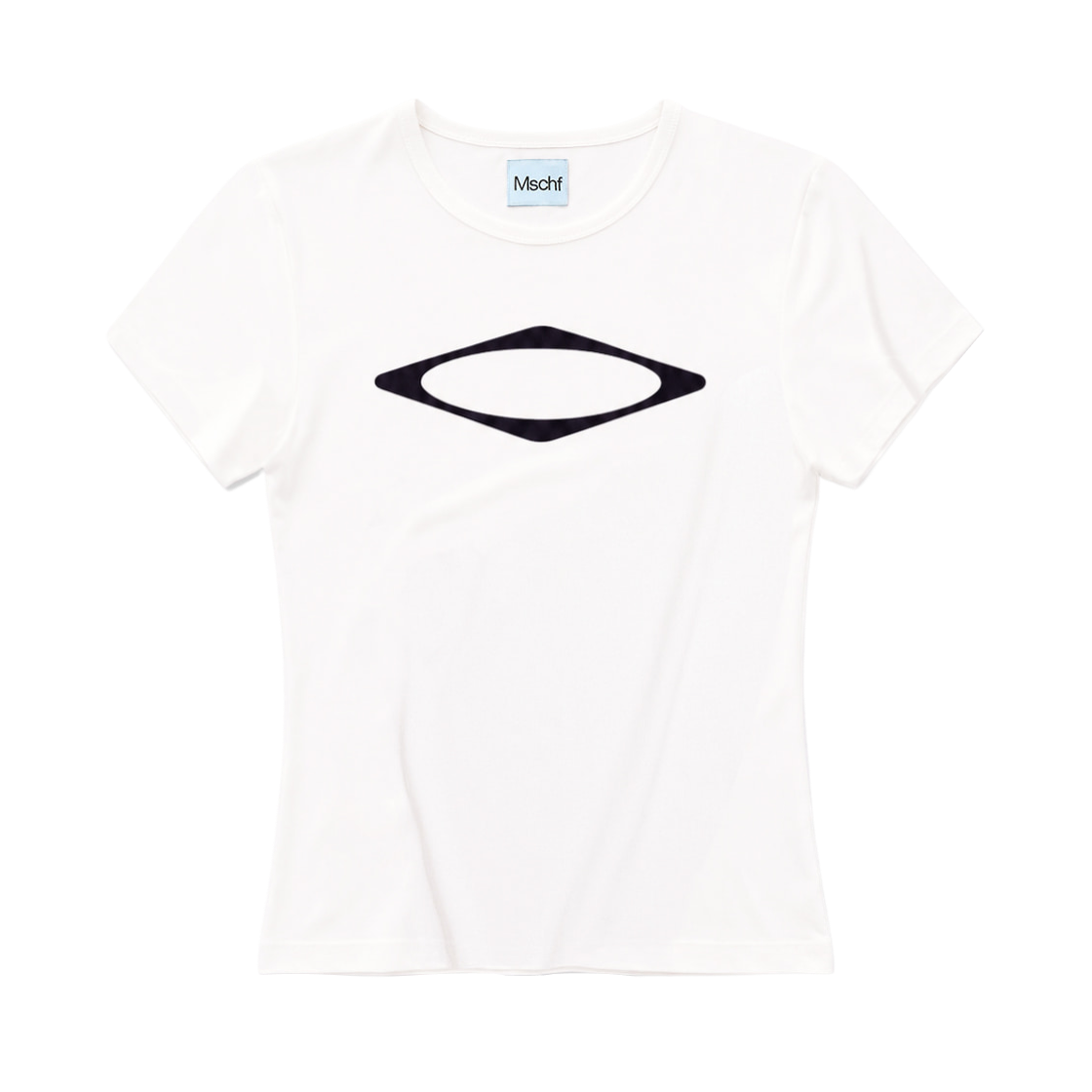 - (W) Mischief Rhombus Slim T-Shirt White