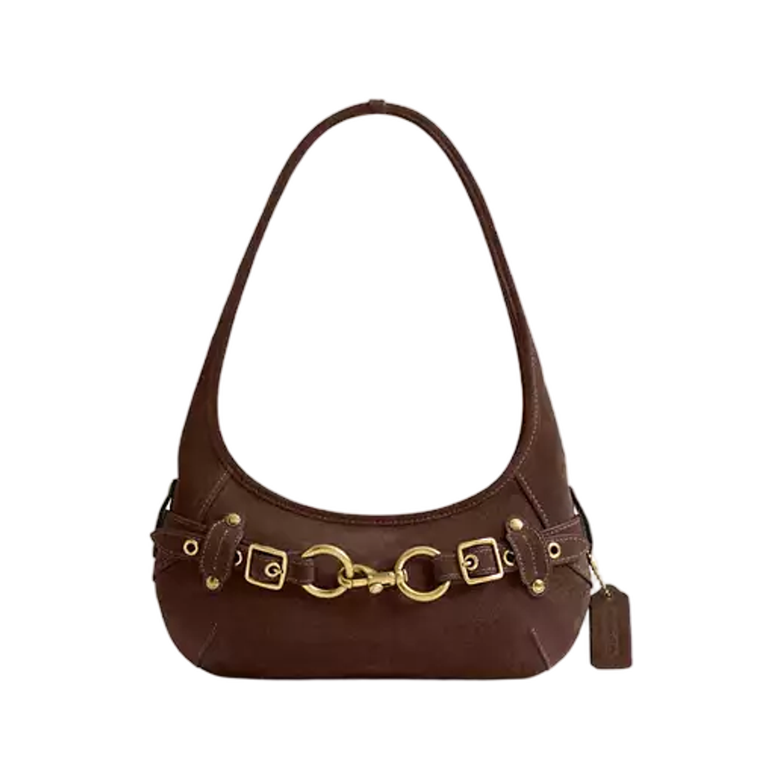 CEN81-B4Z5D Coach Belted Ergo Shoulder Bag 26 B4 Dark Chocolate