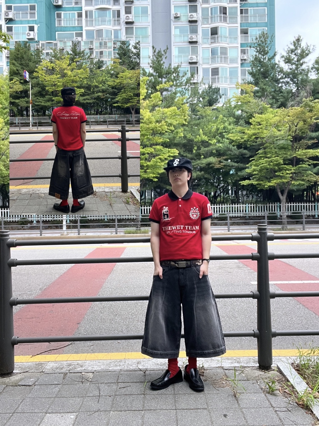 Nike Korea 2022/23 Dri-Fit ADV Match Home SS Jersey Global Red - US/EU (Non Marking Ver.), Adidas Spain 2024 Home Jersey Better Scarlet (Non Marking Ver.) - KR Sizing 착용 스타일 - 5