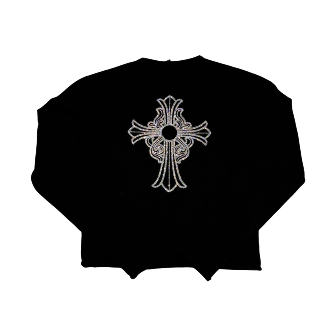97116 the dosan_ Chrome Hearts V Neck Cross Stone Knit