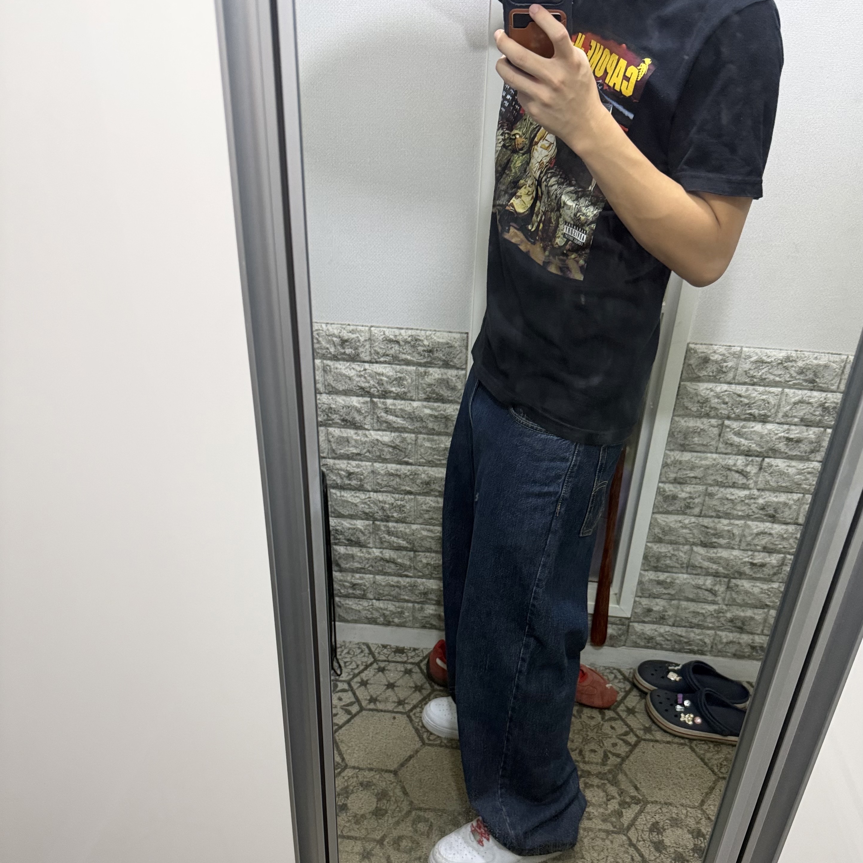 Nike x Supreme Air Force 1 Low White 착용 스타일