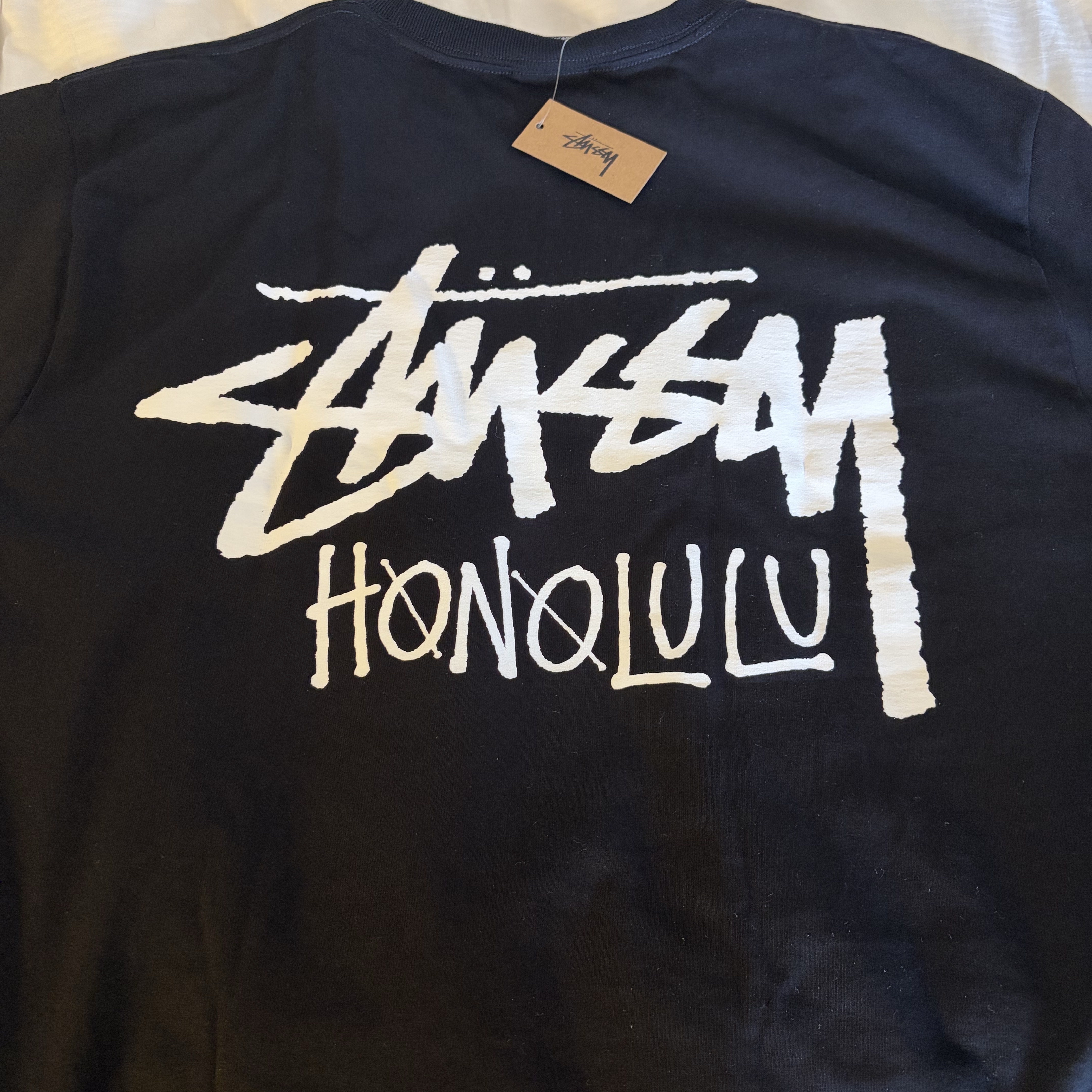 Stussy Stock Honolulu T-Shirt Black 착용 스타일