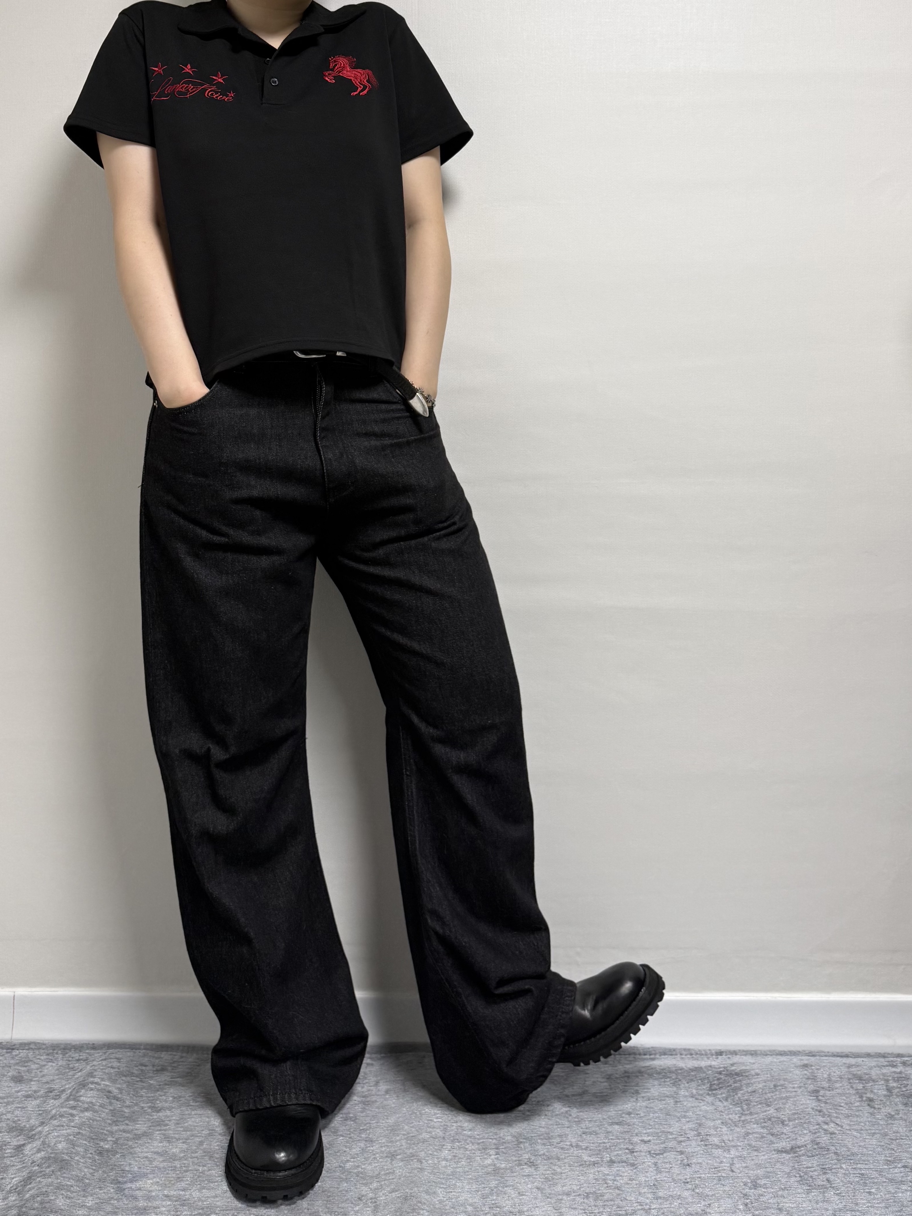 Our Legacy Belt 2cm Leather Black 착용 스타일 - 2
