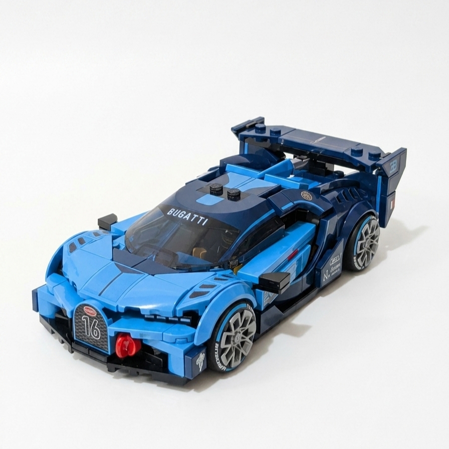 Lego Speed Champions Bugatti Vision GT Hyper Sports Car 착용 스타일 - 2