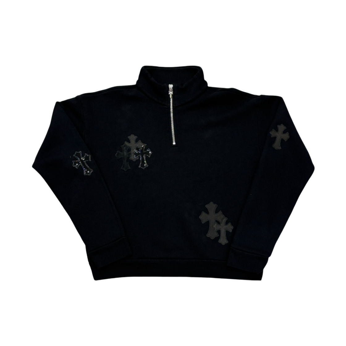 더도산 크롬하츠 크로스 패치 하프집업(the dosan_ Chrome Hearts Cross Patches Half Zip Up)