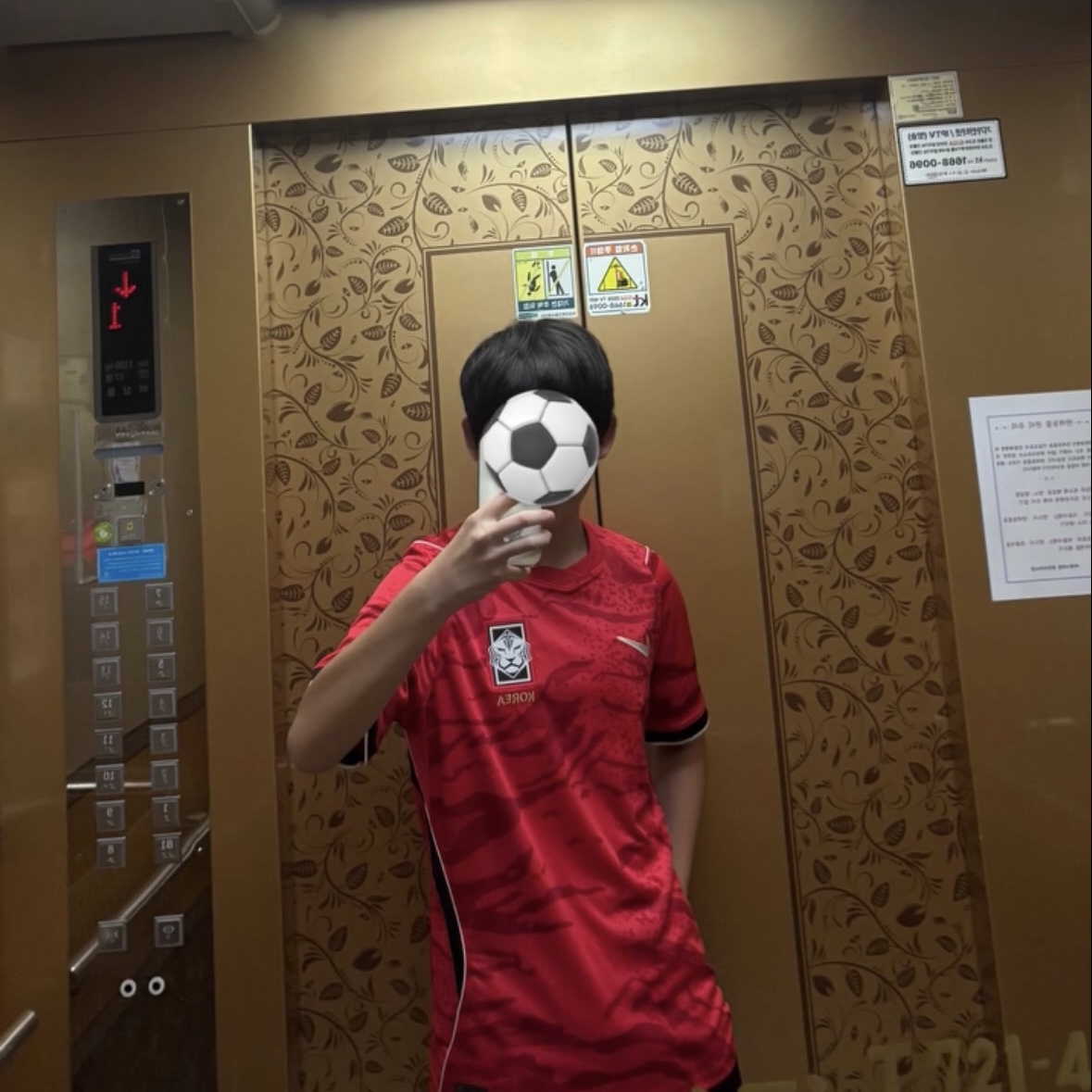 Nike Korea 2026 Stadium Home Dri-Fit Soccer Replica Jersey Global Red Black (Non Marking Ver.) 착용 스타일
