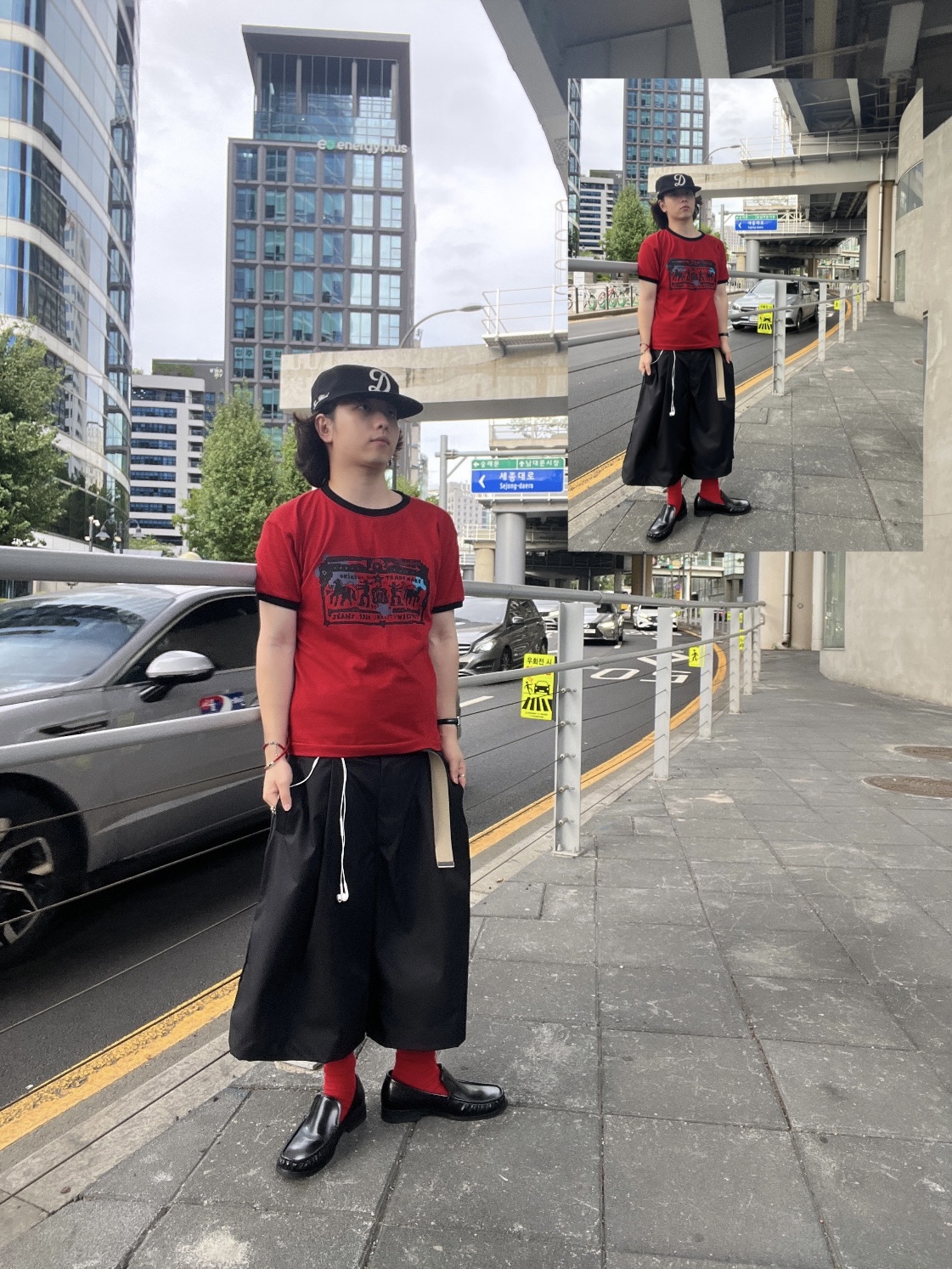 Nike Korea 2022/23 Dri-Fit ADV Match Home SS Jersey Global Red - US/EU (Non Marking Ver.), Adidas Spain 2024 Home Jersey Better Scarlet (Non Marking Ver.) - KR Sizing 착용 스타일 - 6
