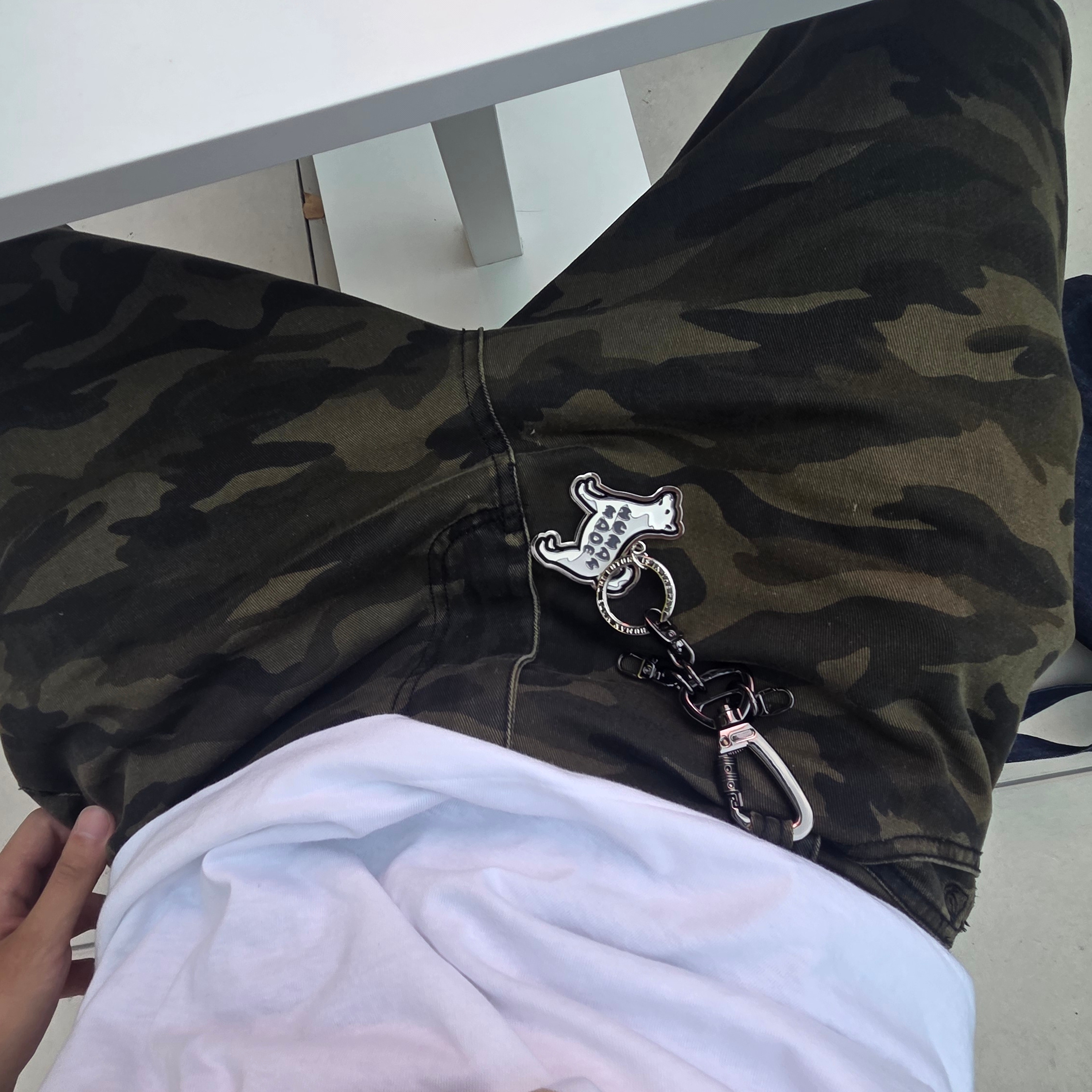 Human Made Animal Keyring Silver - Seoul Store Exclusive 착용 스타일