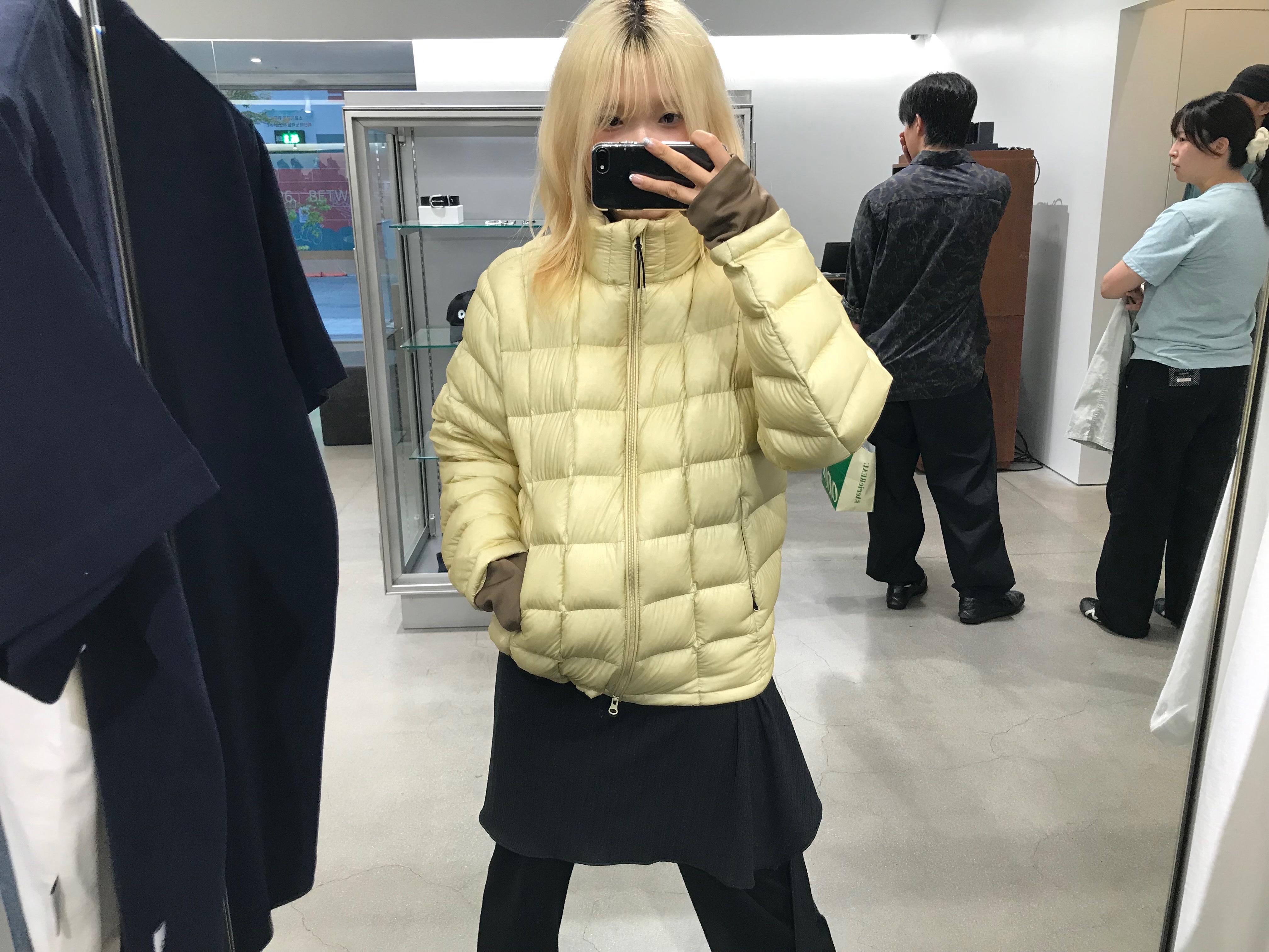 999Humanity Modular Light Goose Puffer Light Grey 착용 스타일