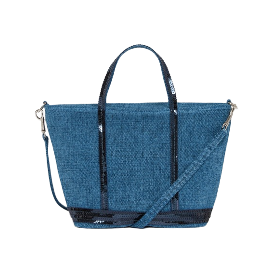 0PVE31-V40410-890 Vanessa Bruno Linen XS Cabas Tote Bag Indigo