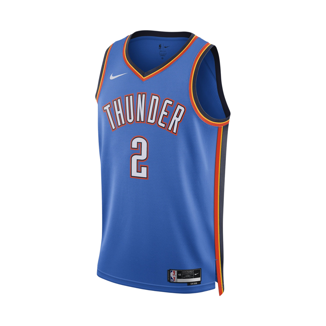 DN2016-403 Nike Oklahoma City Thunder Icon Edition Dri-Fit NBA Swingman Jersey Signal Blue (DN2016-403) (Marking Ver.)