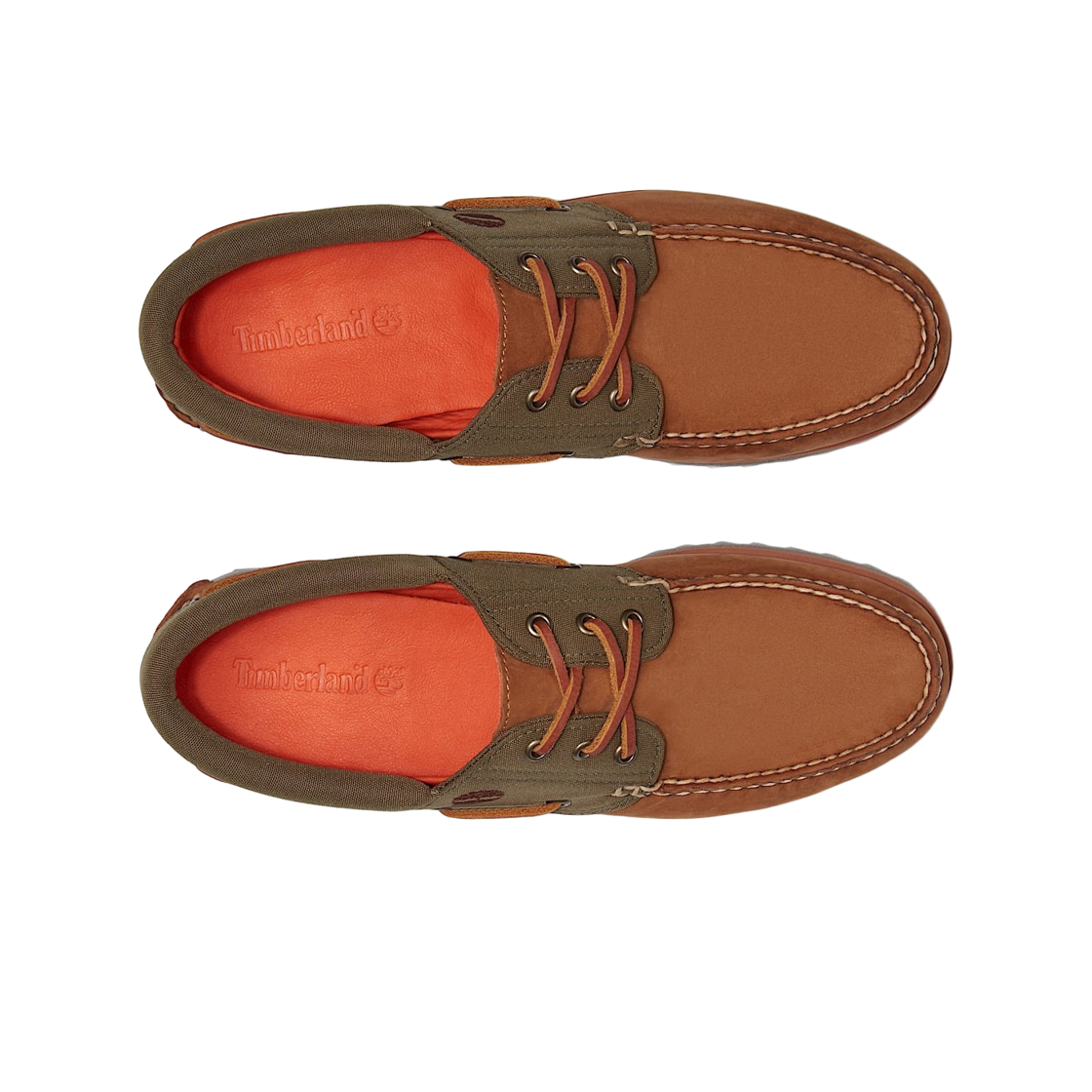 팀버랜드 어센틱 3 아이 보트 슈즈 미디움 브라운 누벅(Timberland Authentic 3-Eye Boat Shoes Medium Brown Nubuck) - 2