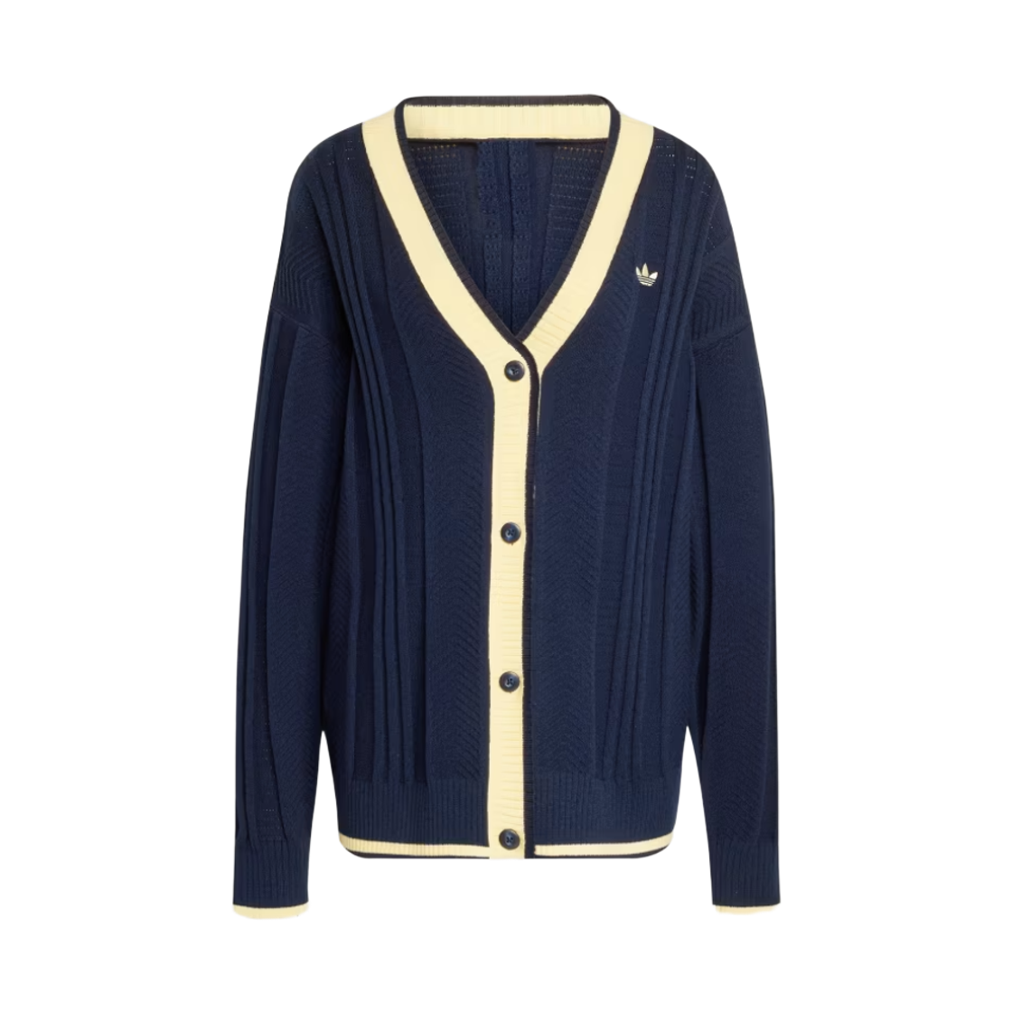 KT1859 (W) Adidas Cable Knit Cardigan Night Indigo - KR Sizing