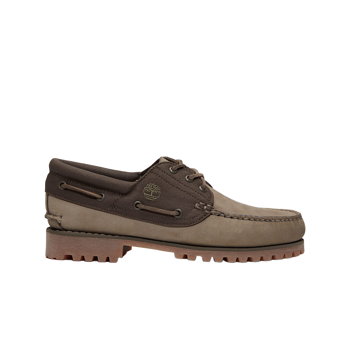 TB0A6DXWEO8 Timberland Authentic 3-Eye Boat Shoes Olive Nubuck
