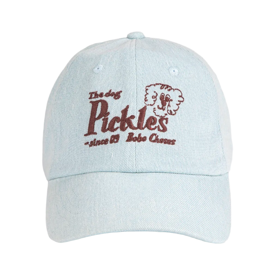 (키즈) 보보쇼즈 피클 더 도그 데님 캡 라이트 블루((Kids) Bobo Choses Pickles The Dog Denim Cap Light Blue)