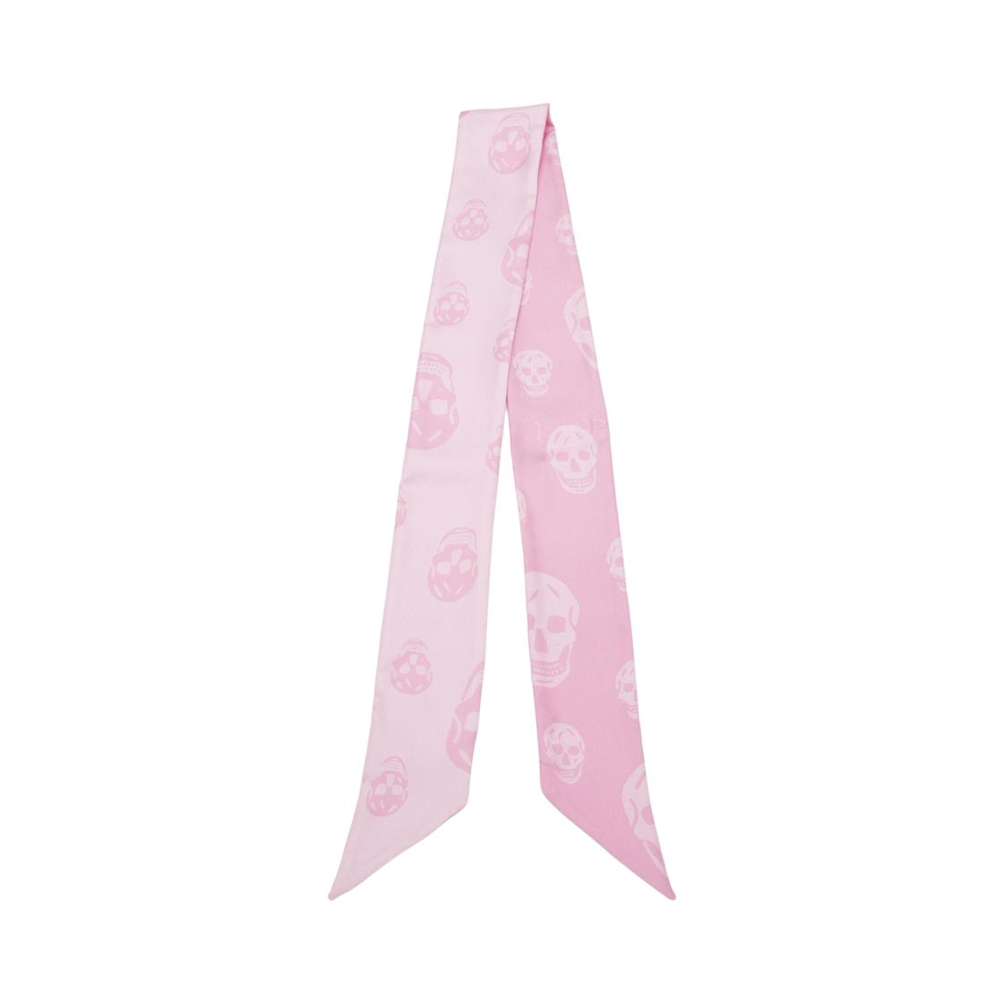 8575533001Q6972 (W) Alexander McQueen Ribbon Skull Scarf in Pink