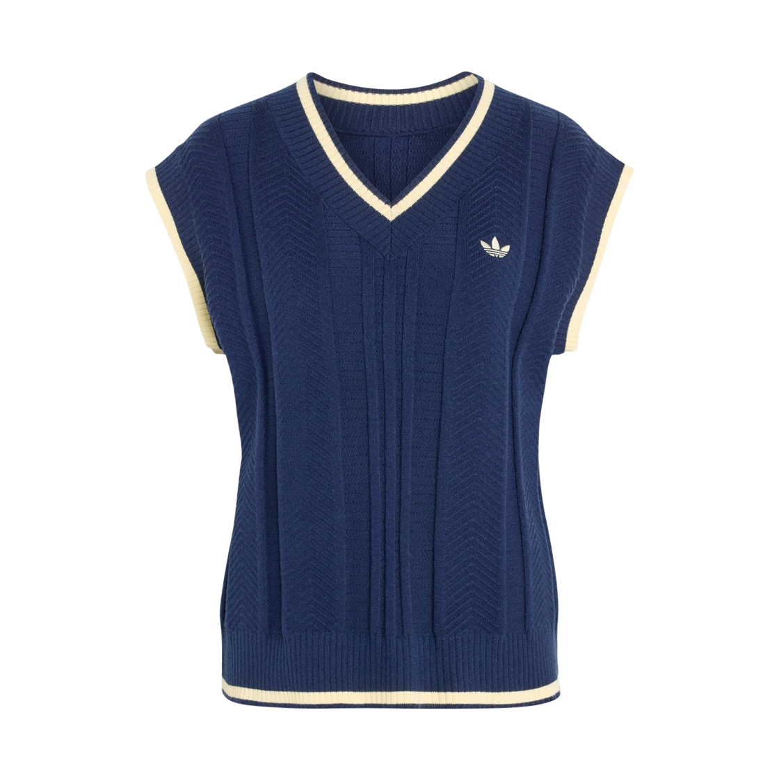 KT1861 (W) Adidas Cable Knit Vest Night Indigo - KR Sizing