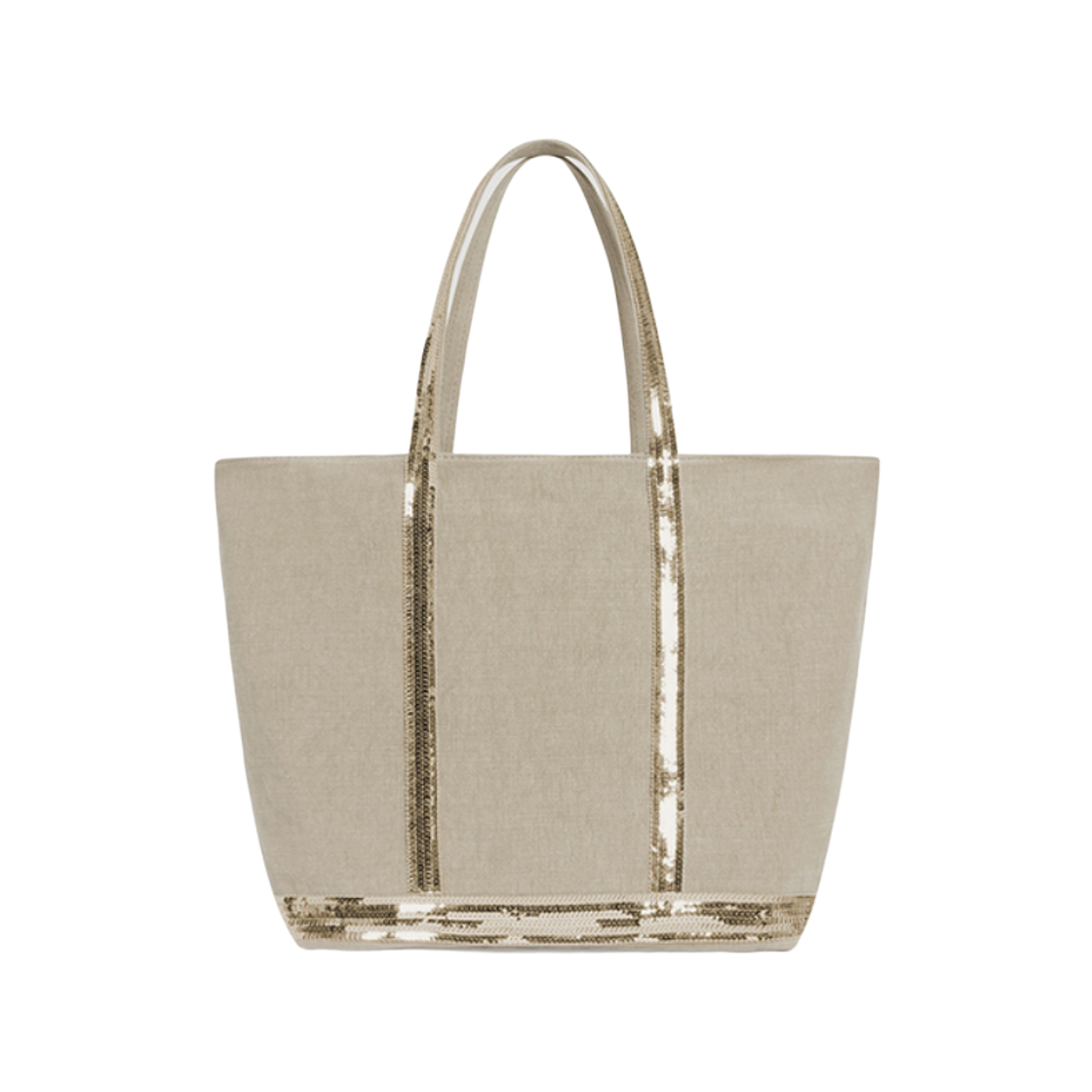 0PVE31-V40378-018 Vanessa Bruno Linen M Zipped Cabas Tote Bag Sand