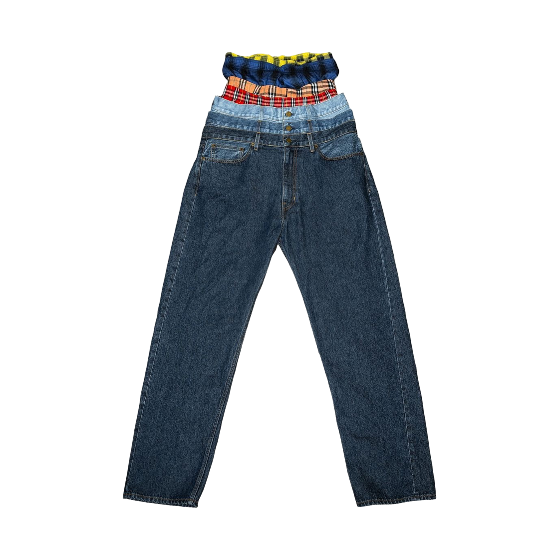 AWGE 레이어드 스택 데님 팬츠 블루(AWGE Layered Stack Denim Pants Blue)