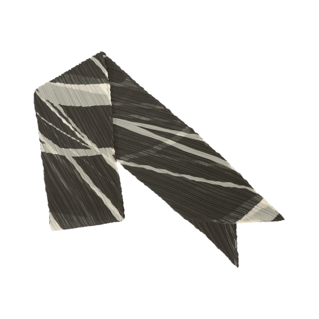 PP69-AD151-17 (W) Pleats Please Issey Miyake Fold Line Scarf Charcoal