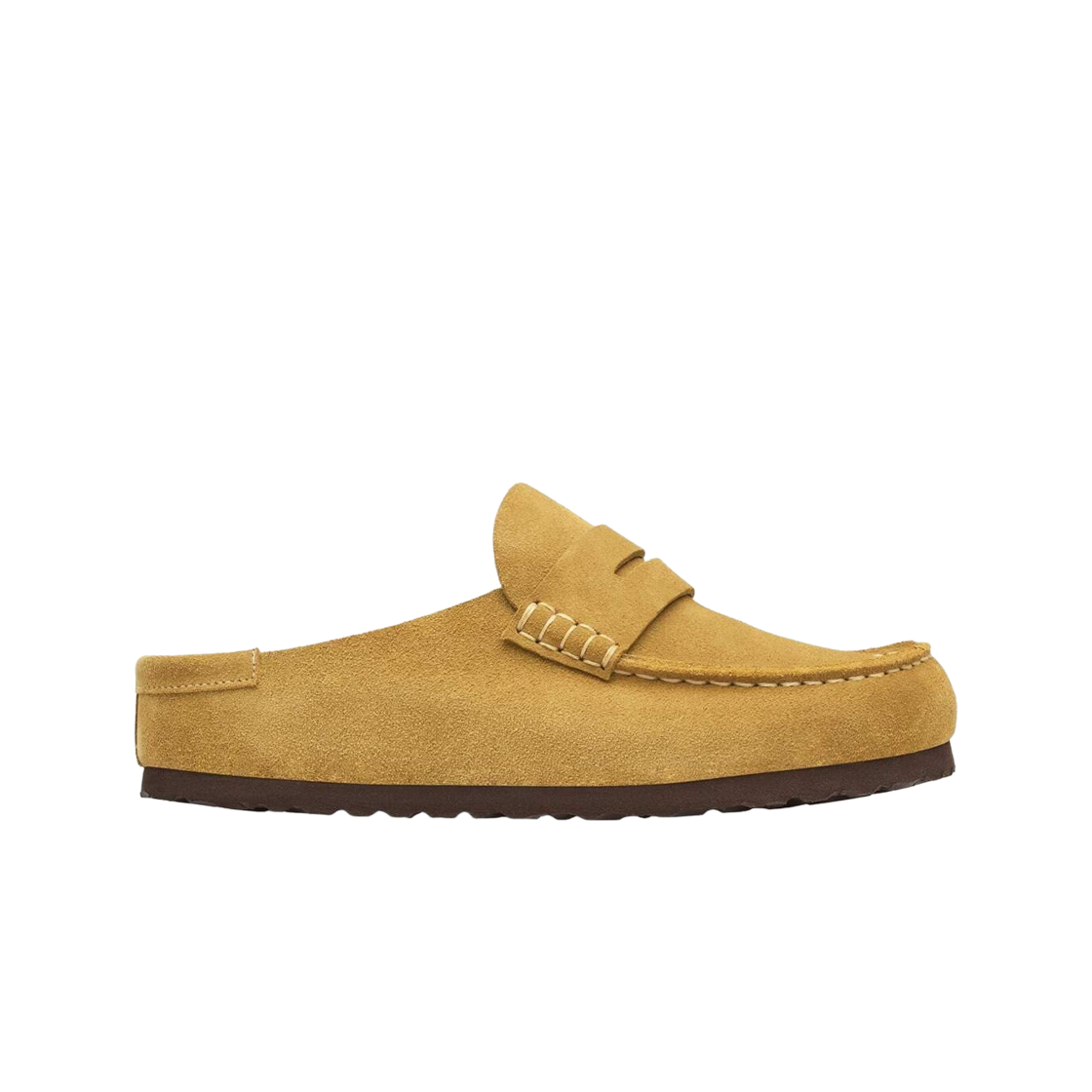 1033127 Birkenstock Suede Leather Naples Wrapped Cork Brown - Narrow