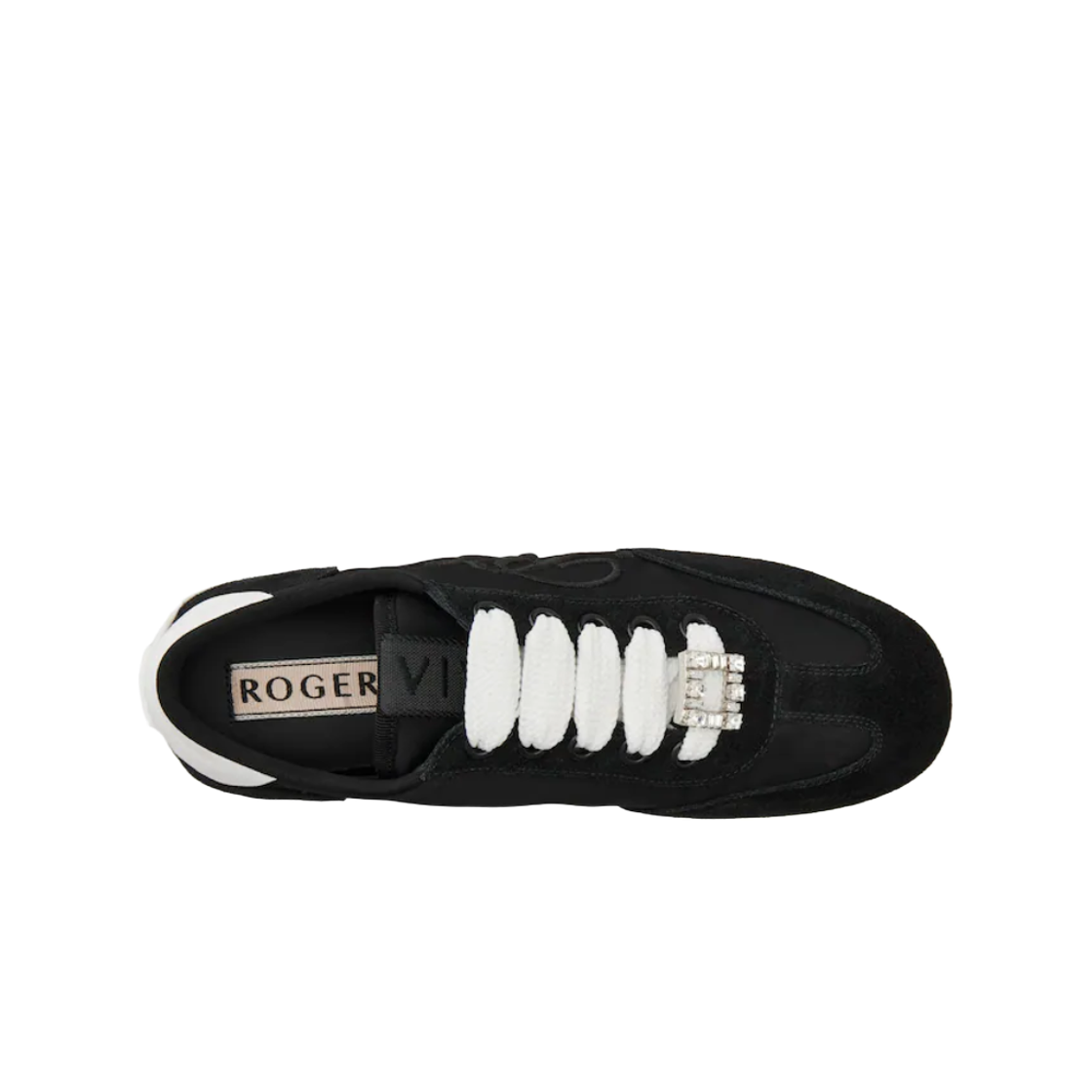 (W) 로저 비비에 비브 로우 스니커즈 블랙((W) Roger Vivier Viv Low Sneakers Black) - 2