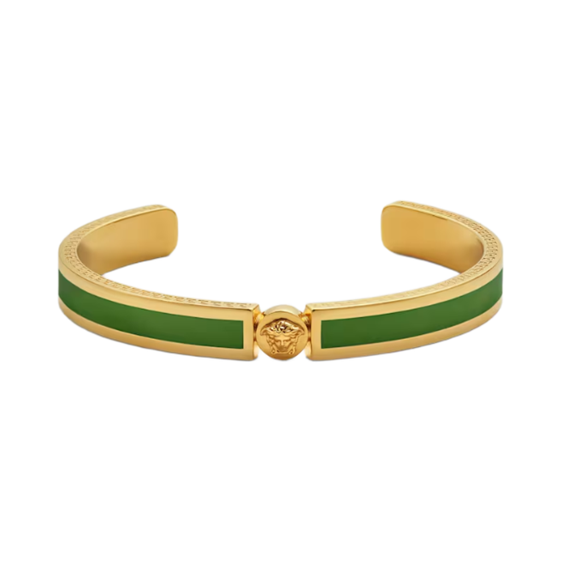 1022786-1A00638-4JQY0 (W) Versace Icon Cuff Bracelet Green Gold