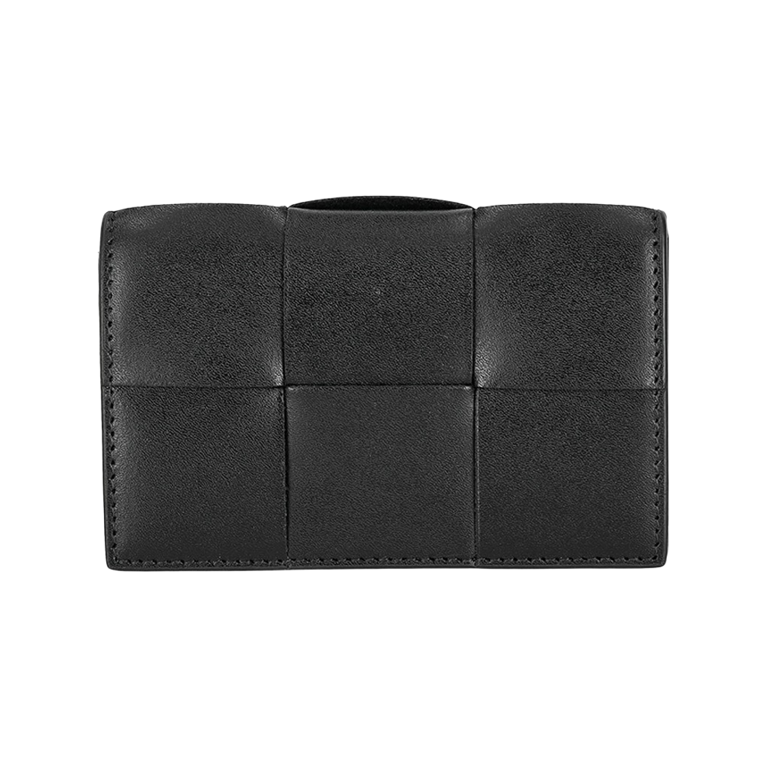 679849V47V28803 Bottega Veneta Maxi Intrecciato Card Case Black
